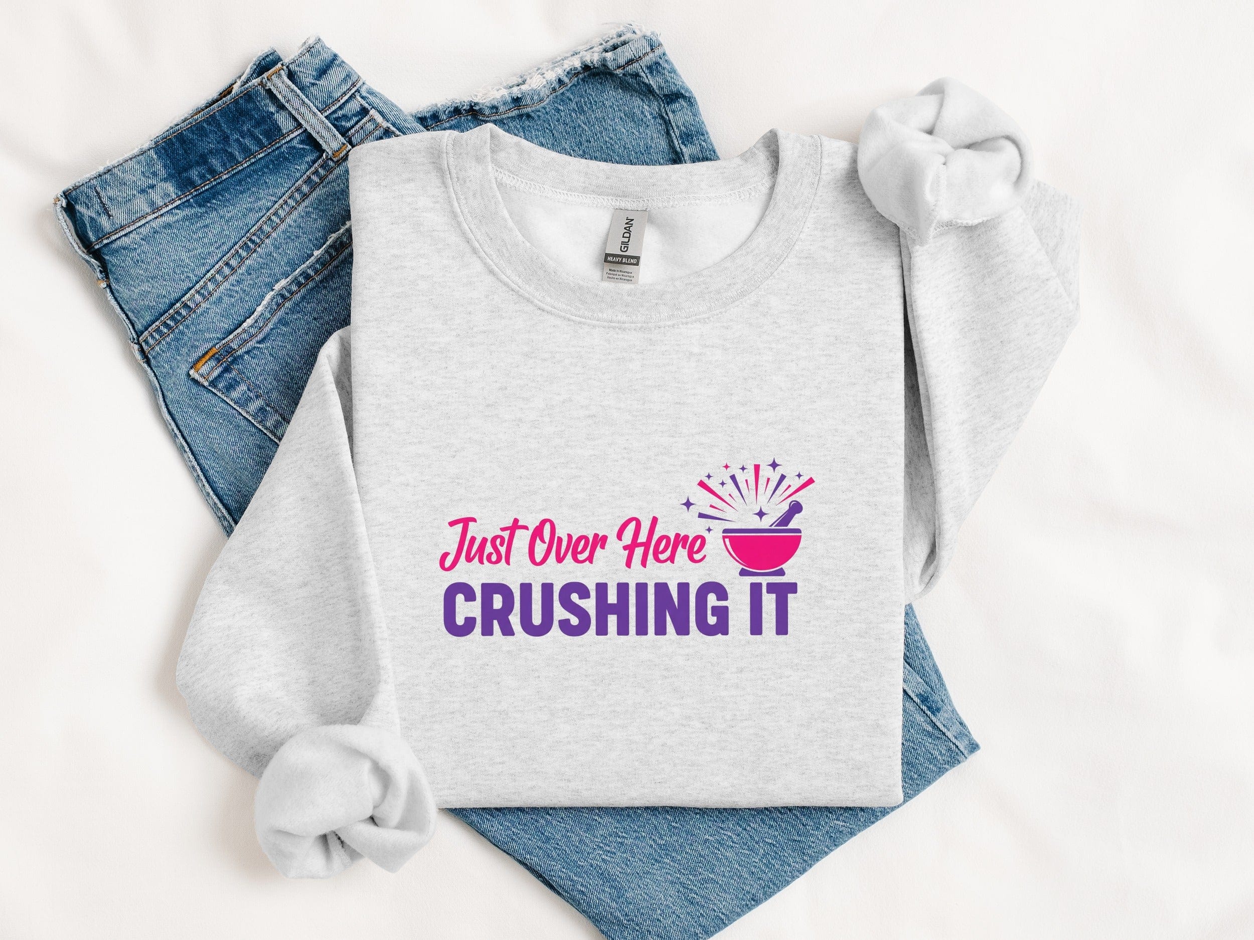 Just Over Here Crushing It Sweatshirt product type