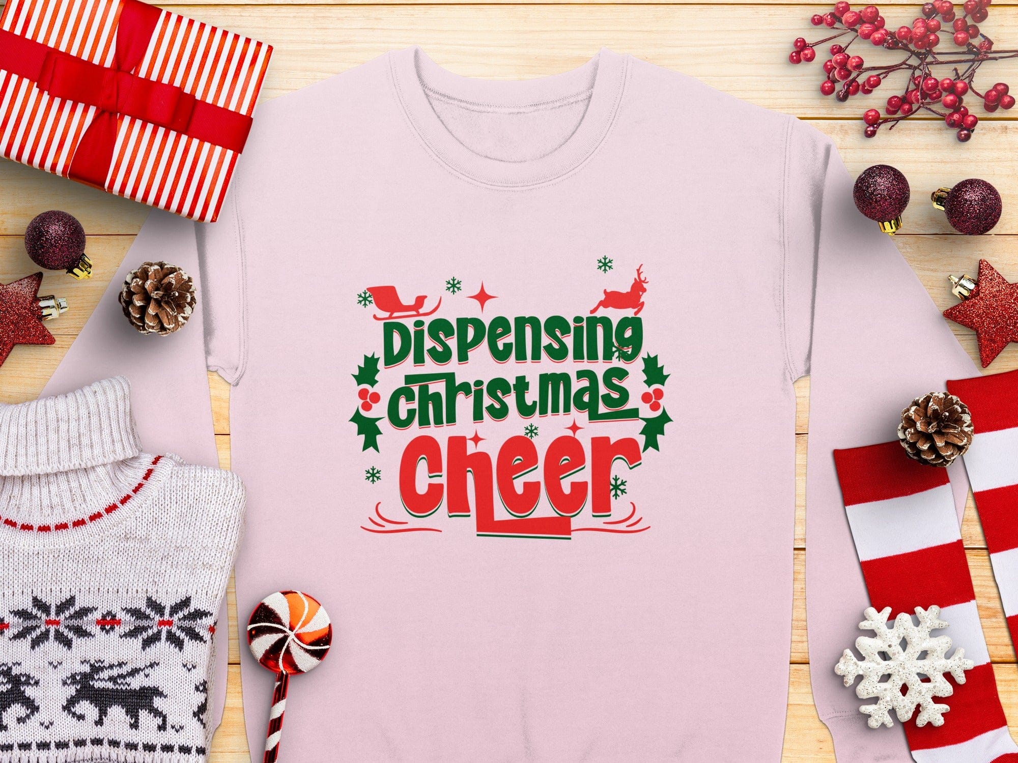 Dispensing Christmas Cheer Festive Holiday Sweater