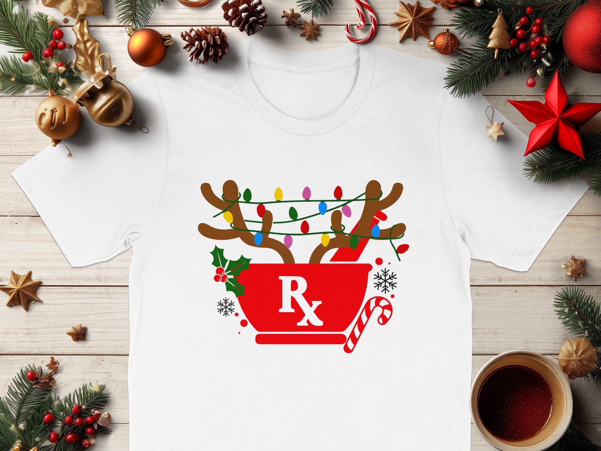Festive Christmas T-Shirt with Reindeer Antlers product