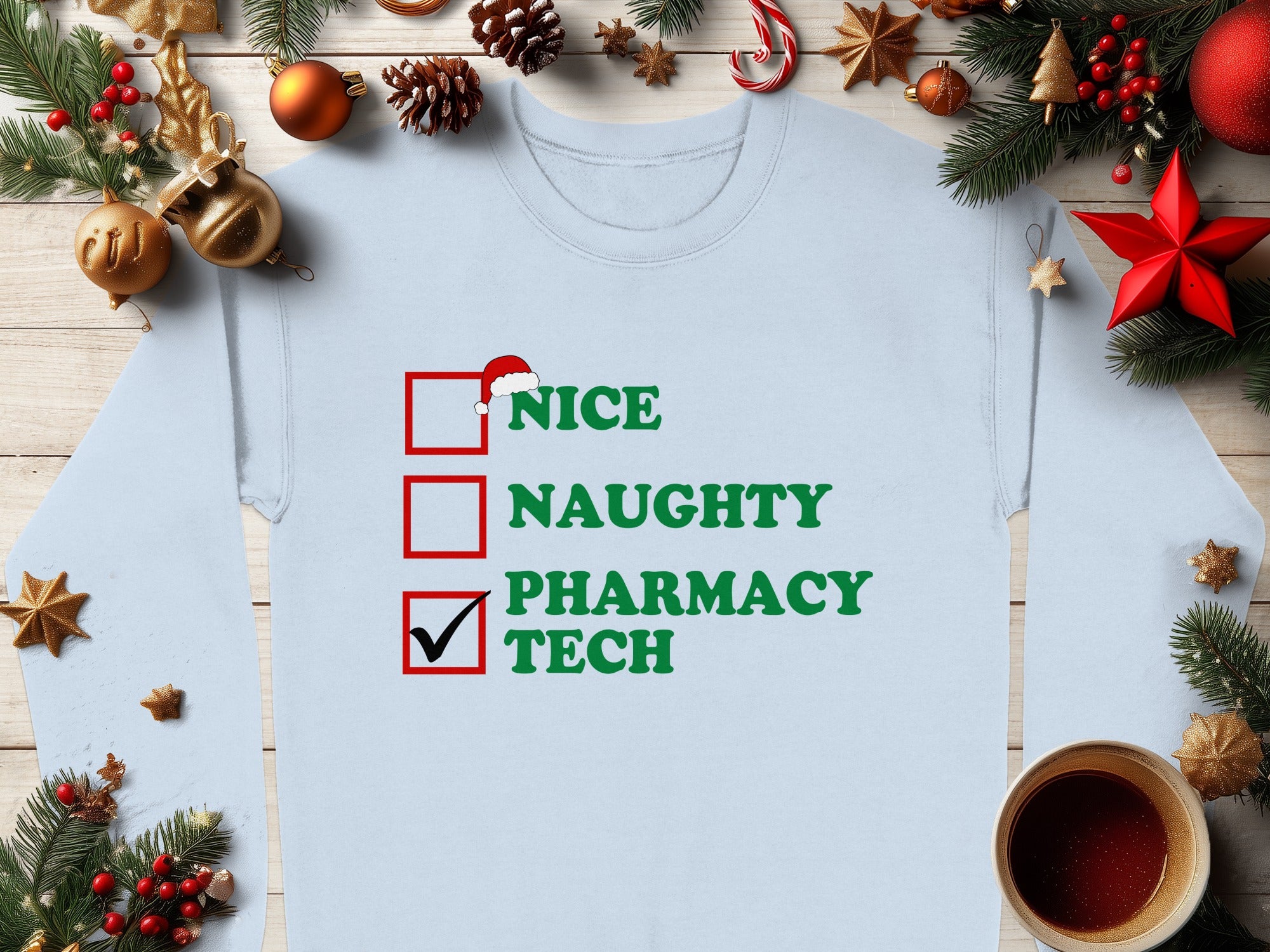 Nice Naughty Pharmacy Tech Holiday Sweatshirt product
