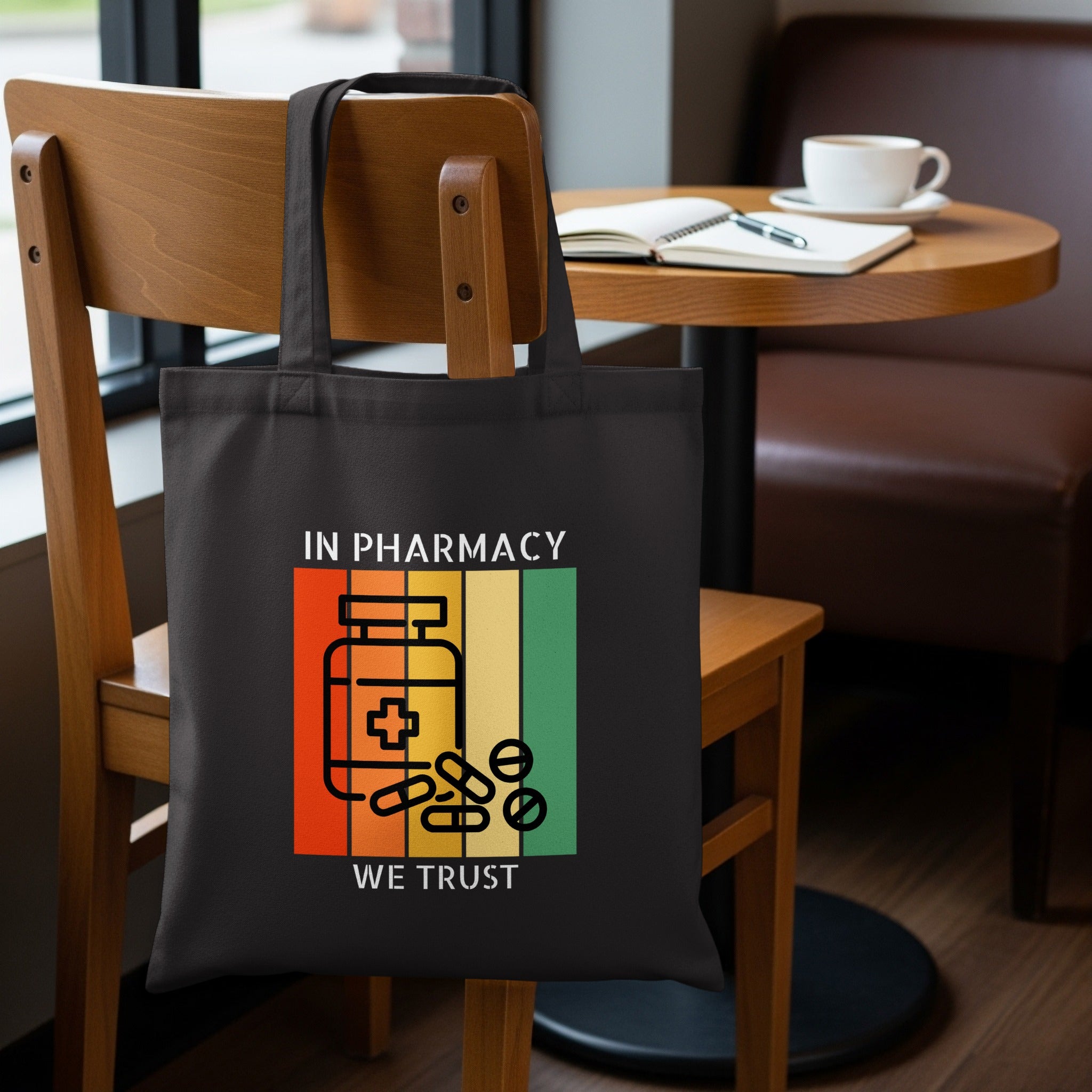 In Pharmacy We Trust Tote Bag product type