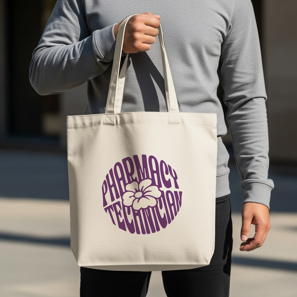 Pharmacy Technician Floral Design Tote Bag product