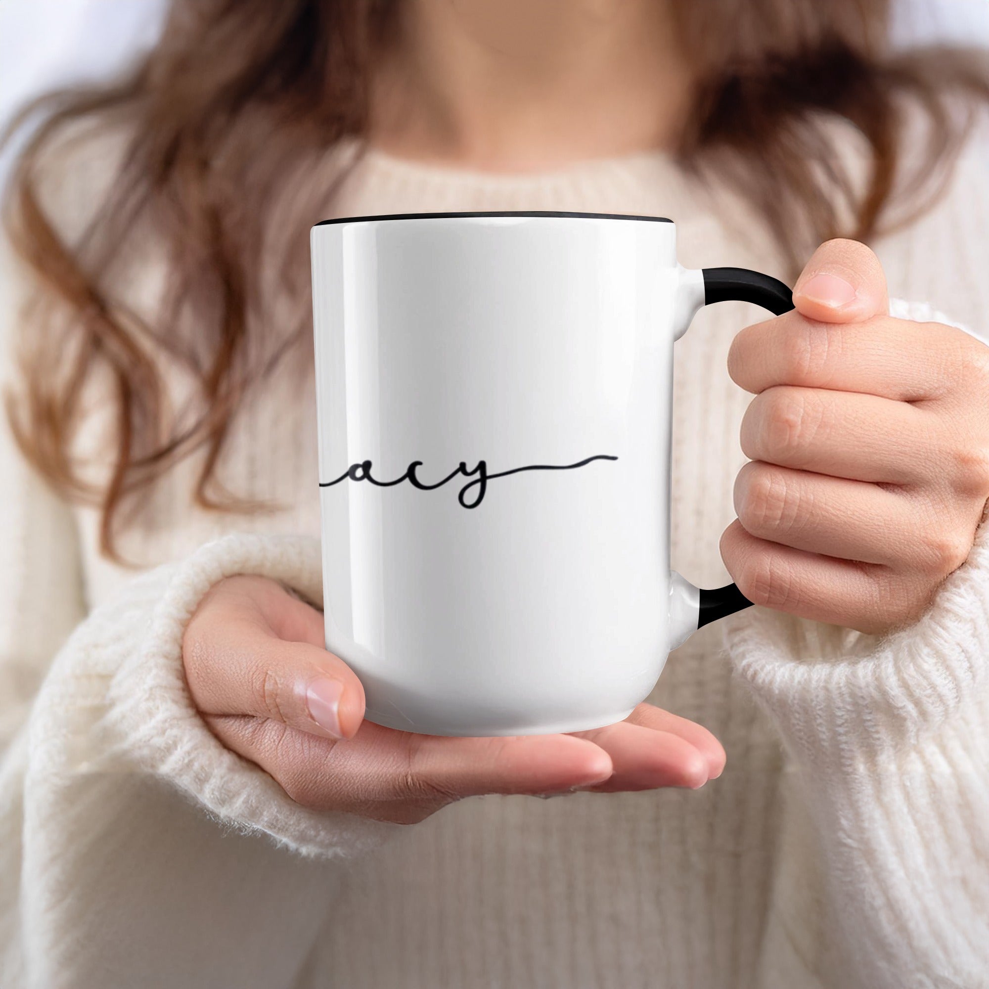 Personalized White Mug with Name Design