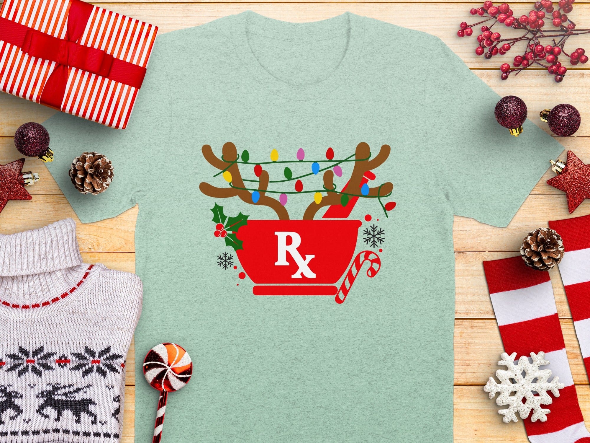 Holiday Prescription Reindeer Antlers Fun Shirt product