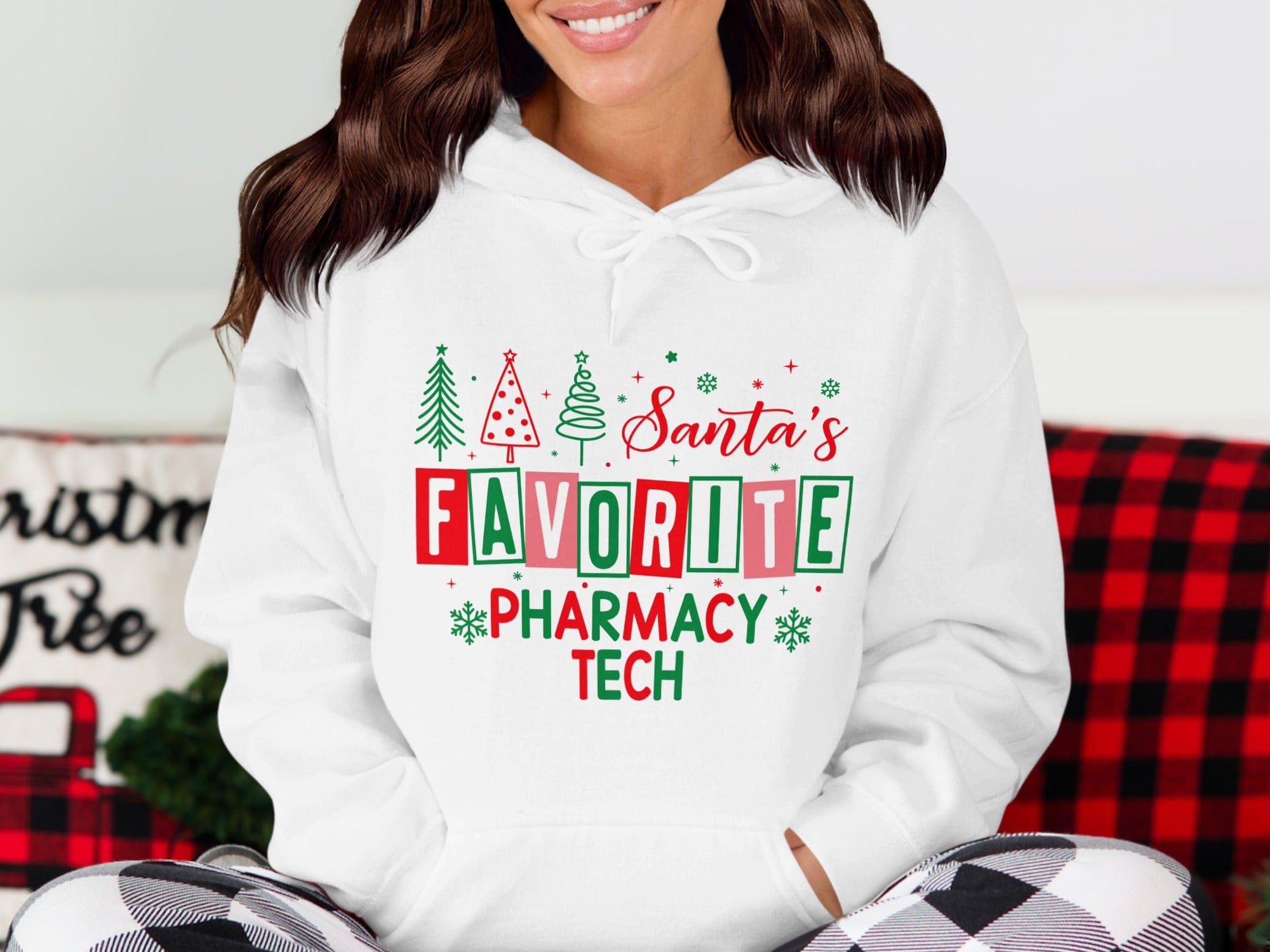 Santa's Favorite Pharmacy Tech Hooded Sweatshirt product type