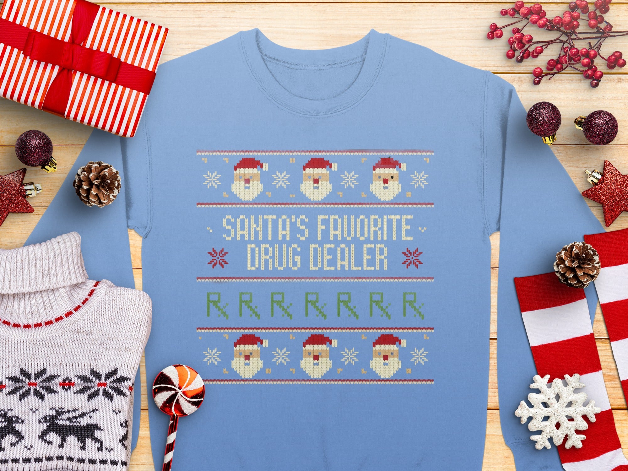 Santa's Favorite Drug Dealer Christmas Ugly Sweater