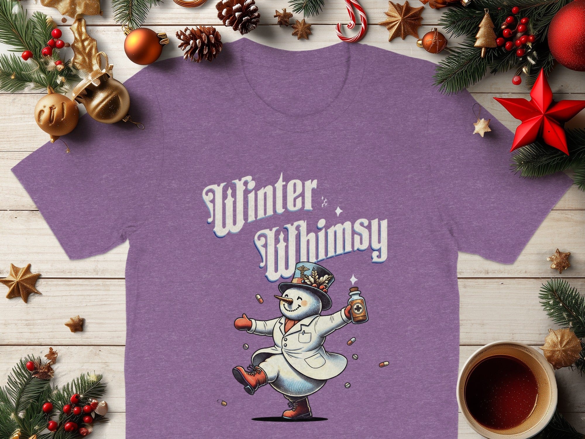 Winter Whimsy Snowman Graphic Tee Winter Product