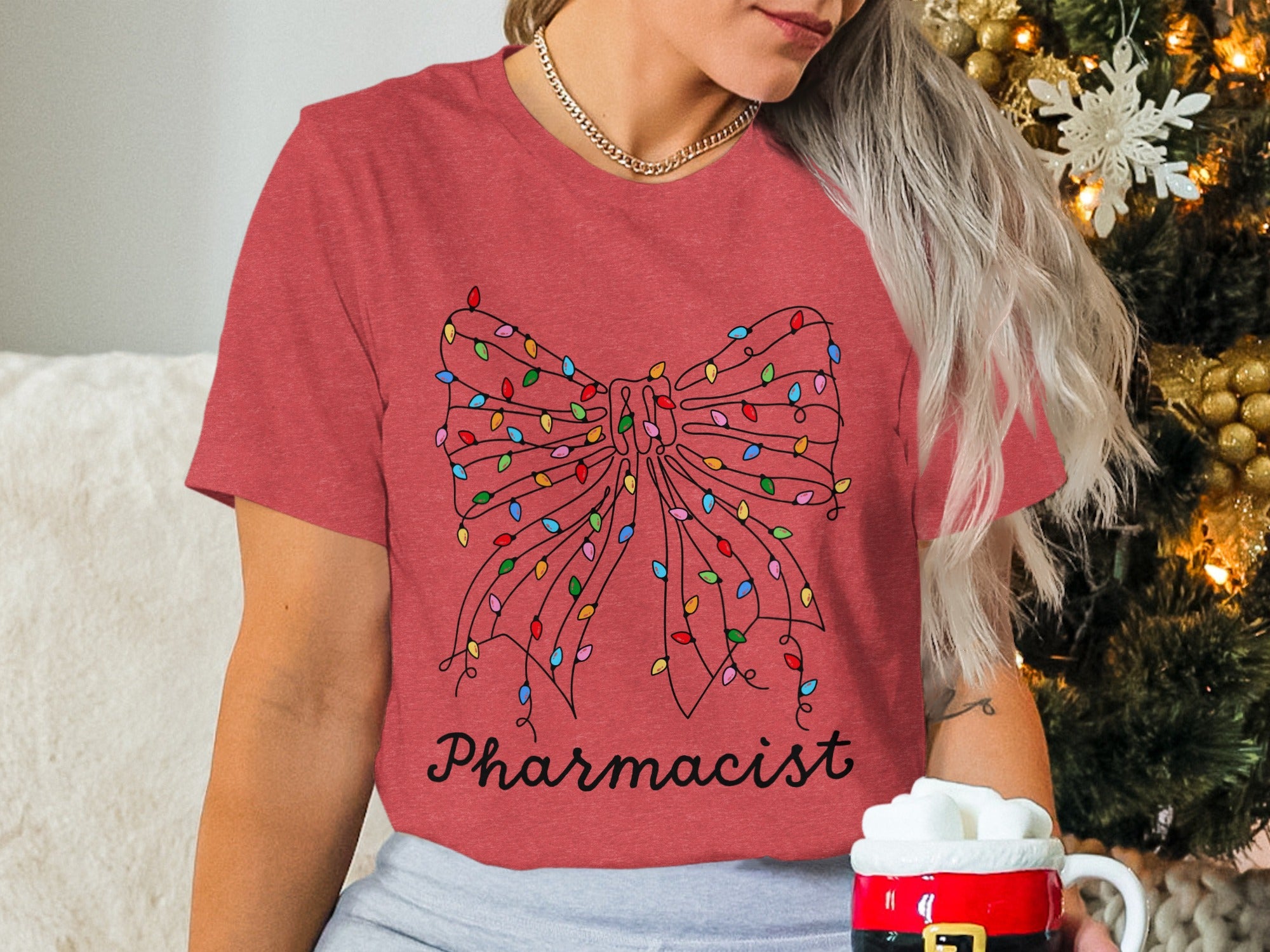 Bow Accented Holiday Pharmacist T-shirt
