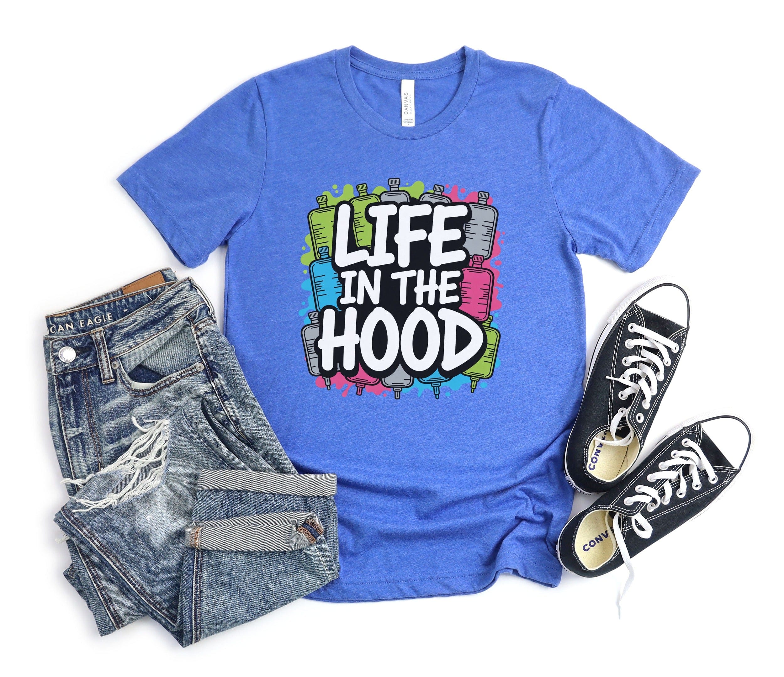 Life in The Hood Graphic Blue T-Shirt product type