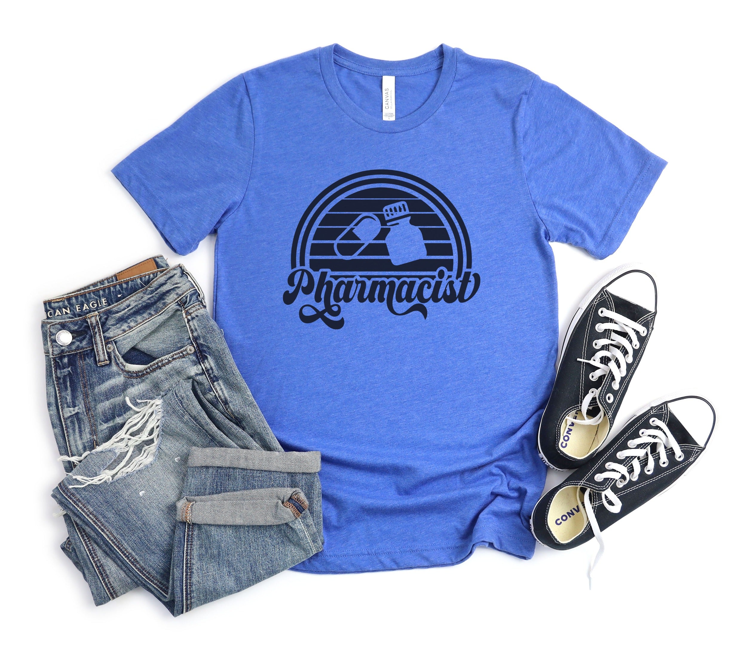 Pharmacist Graphic Tee with Vintage Style Design