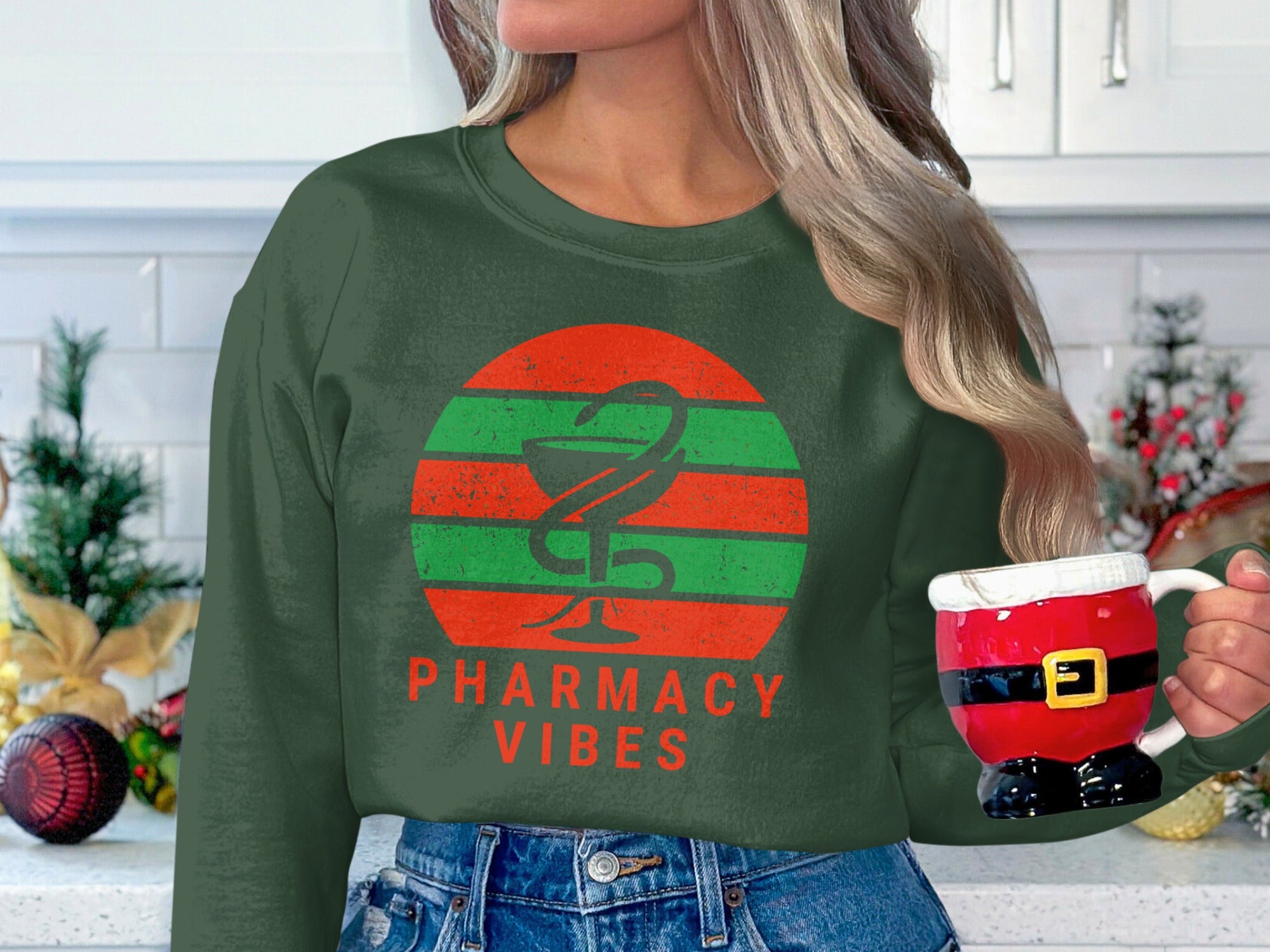 Pharmacy Vibes Festive Graphic Sweatshirt product