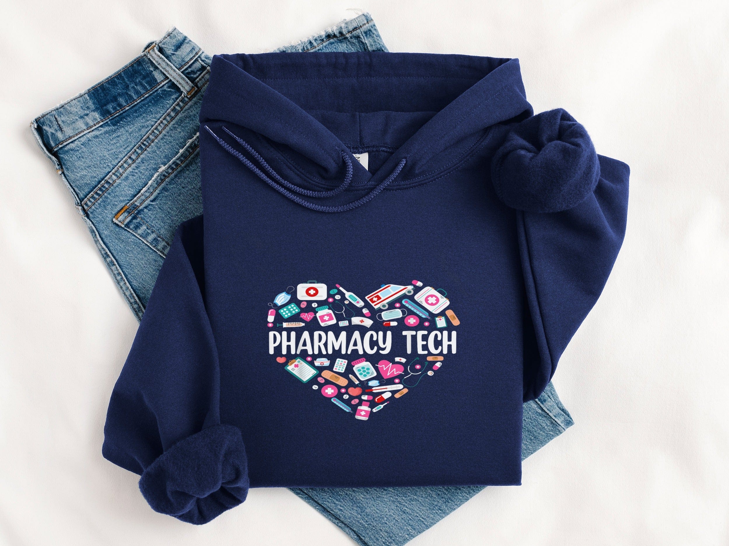 Pharmacy Tech Heart Design Hoodie product type