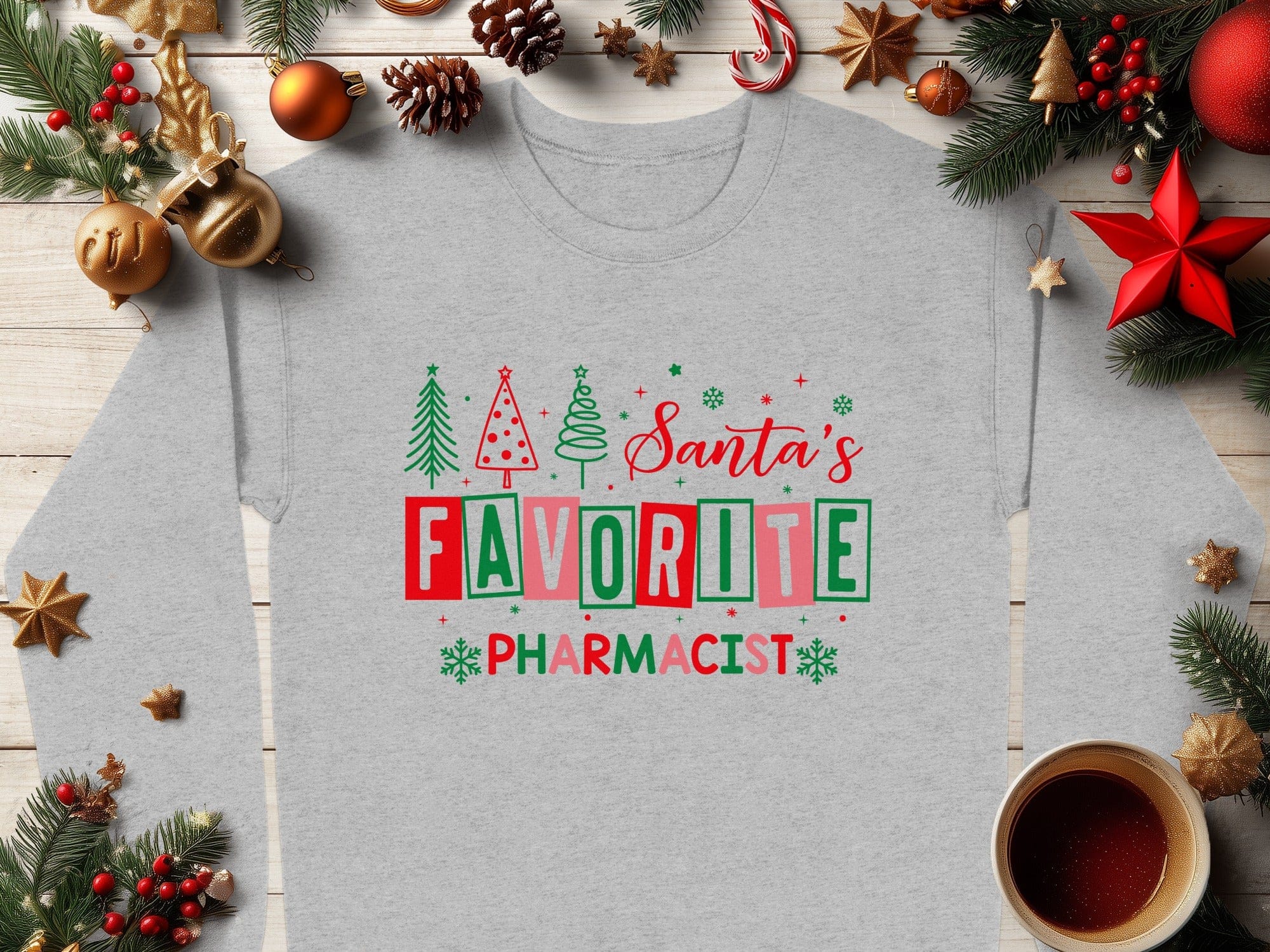 Santa's Favorite Pharmacist Christmas Sweater