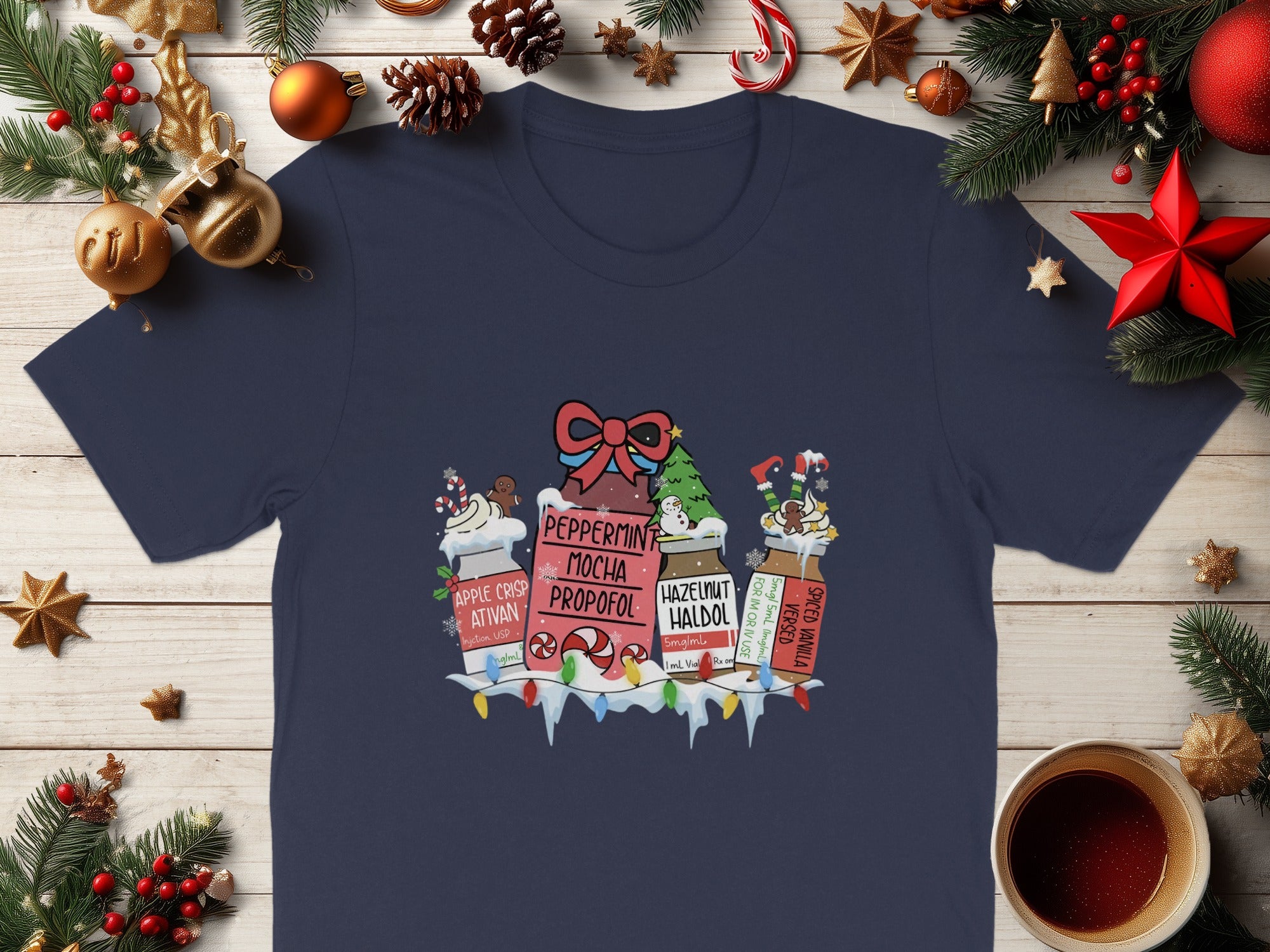 Funny Christmas Medical Theme Gag Gift T-Shirt