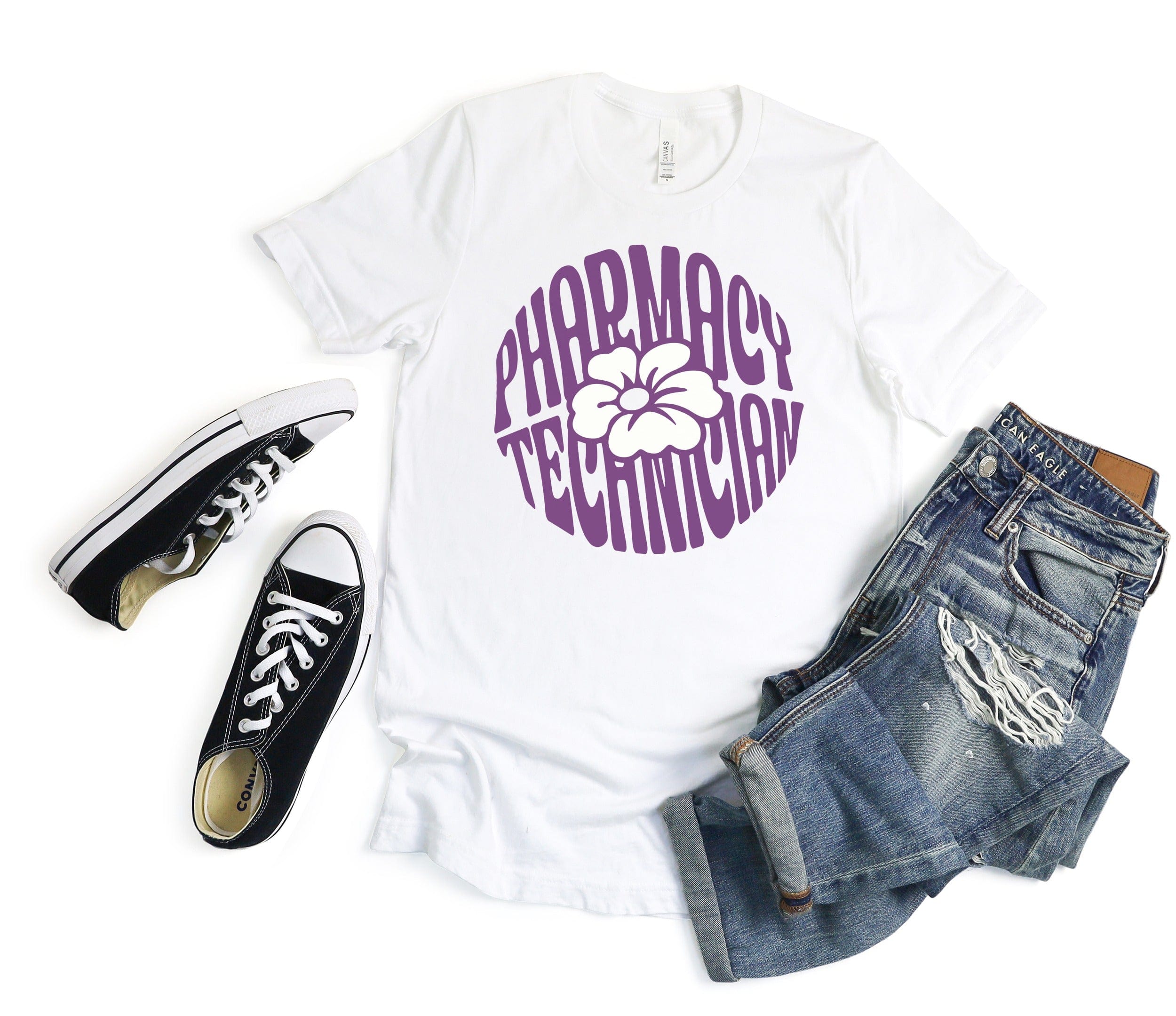 Pharmacy Technician Flower Graphic Tee product type