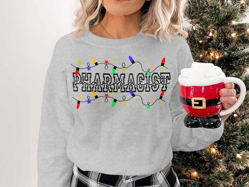 Christmas Lights Happy Pharmacist Sweater