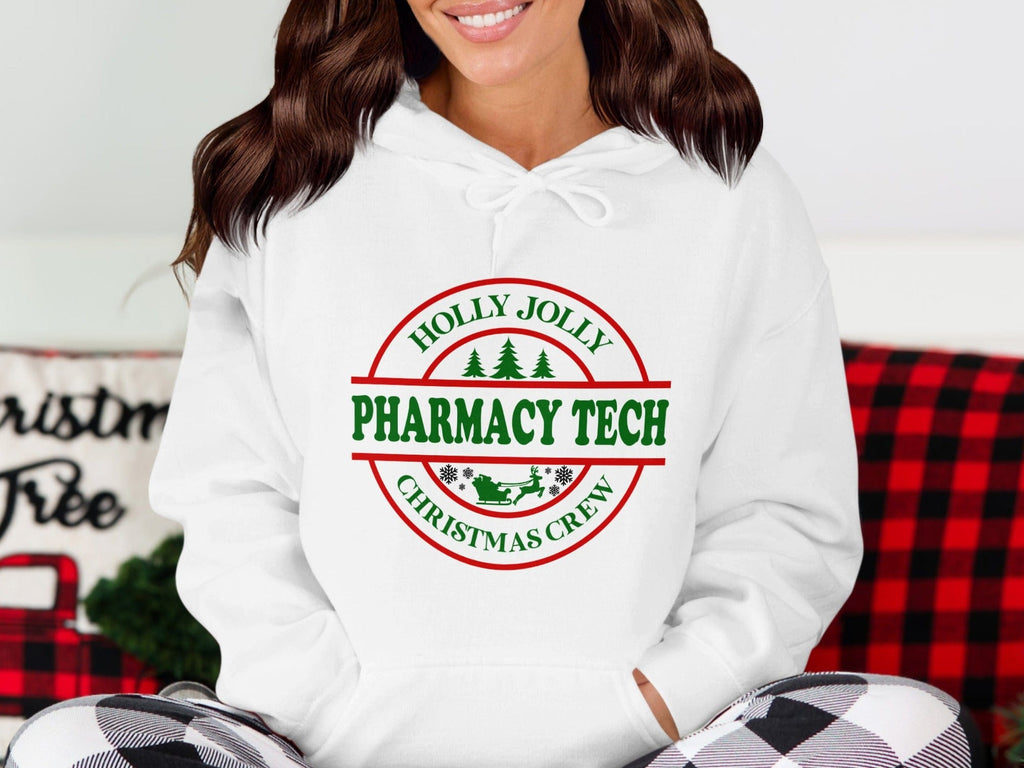 Holly Jolly Pharmacy Tech Christmas Crew hoodie