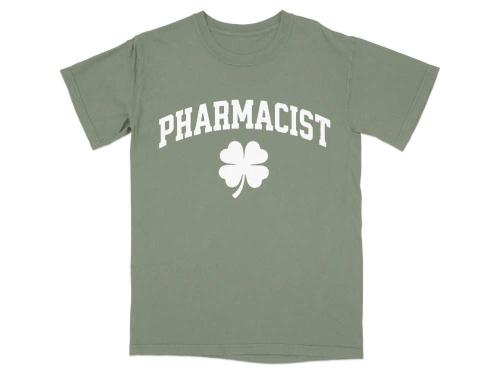 Pharmacist Shamrock (White Text) Tee