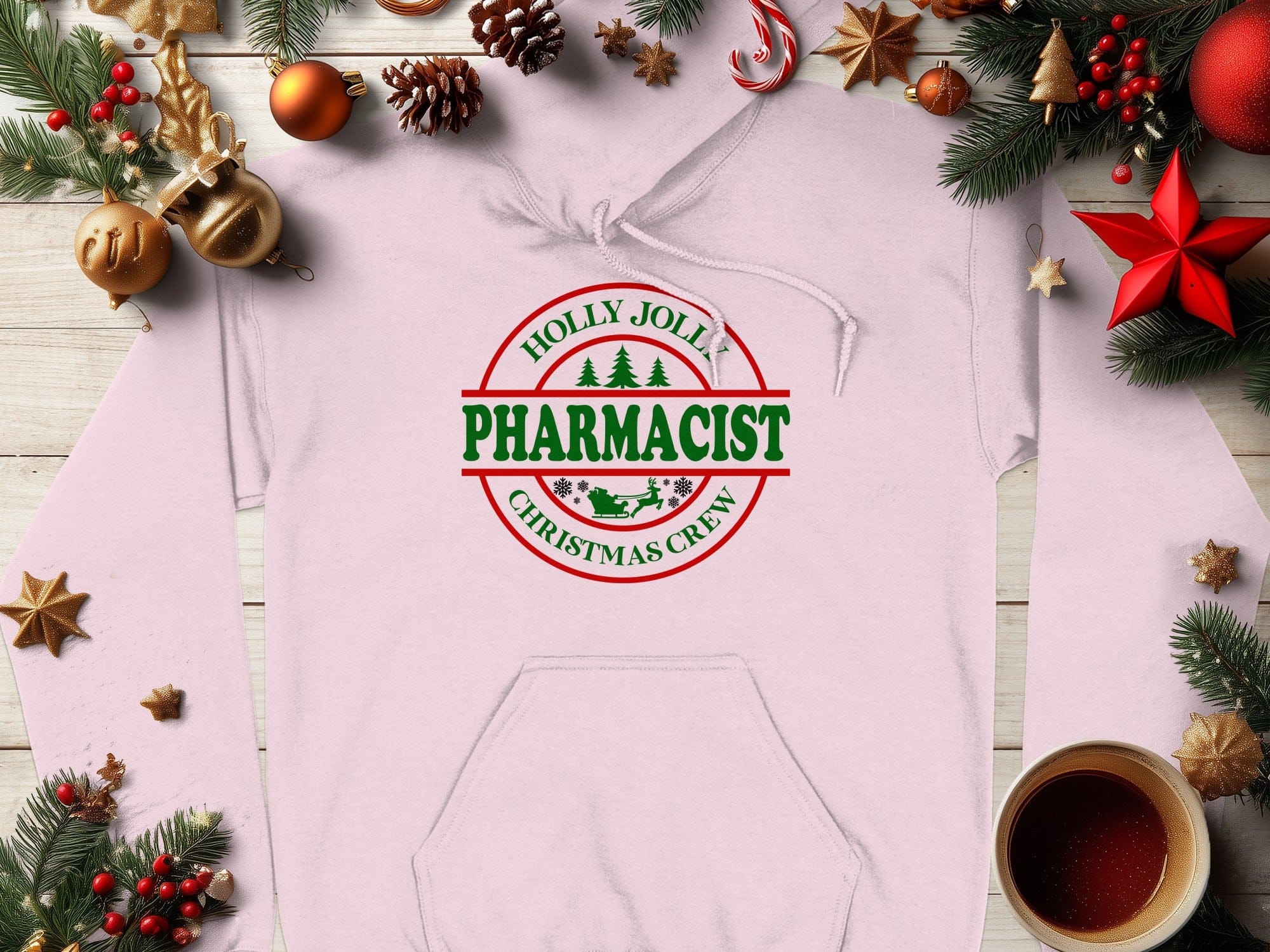 Holly Jolly Pharmacist Christmas Crew Hoodie