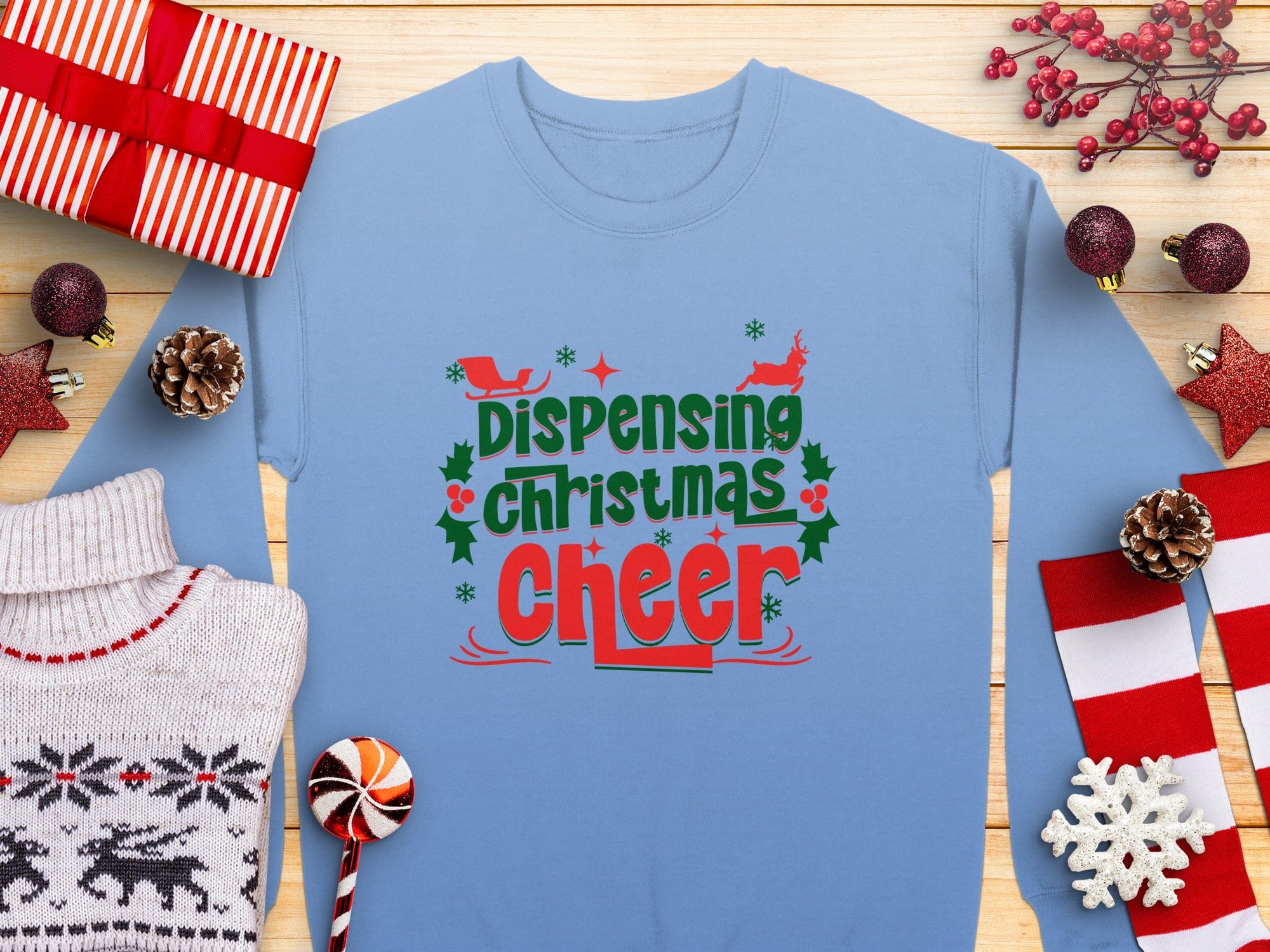 Dispensing Christmas Cheer Festive Holiday Sweatshirt