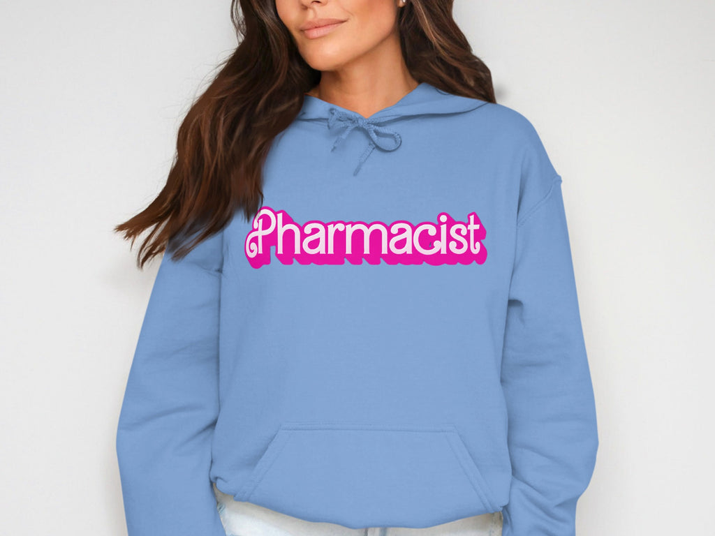 Pharmacist Hoodie Featuring Pink and White Design