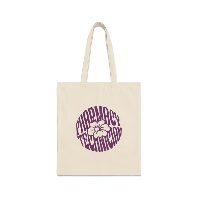 Pharmacy Technician Flower Tote Bag