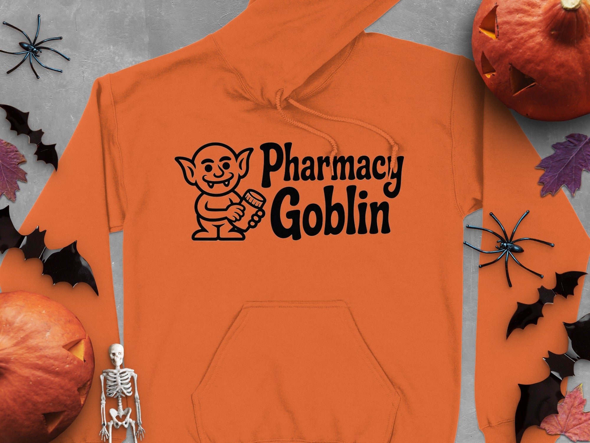Pharmacy Goblin Graphic Hoodie for Halloween Festivity product