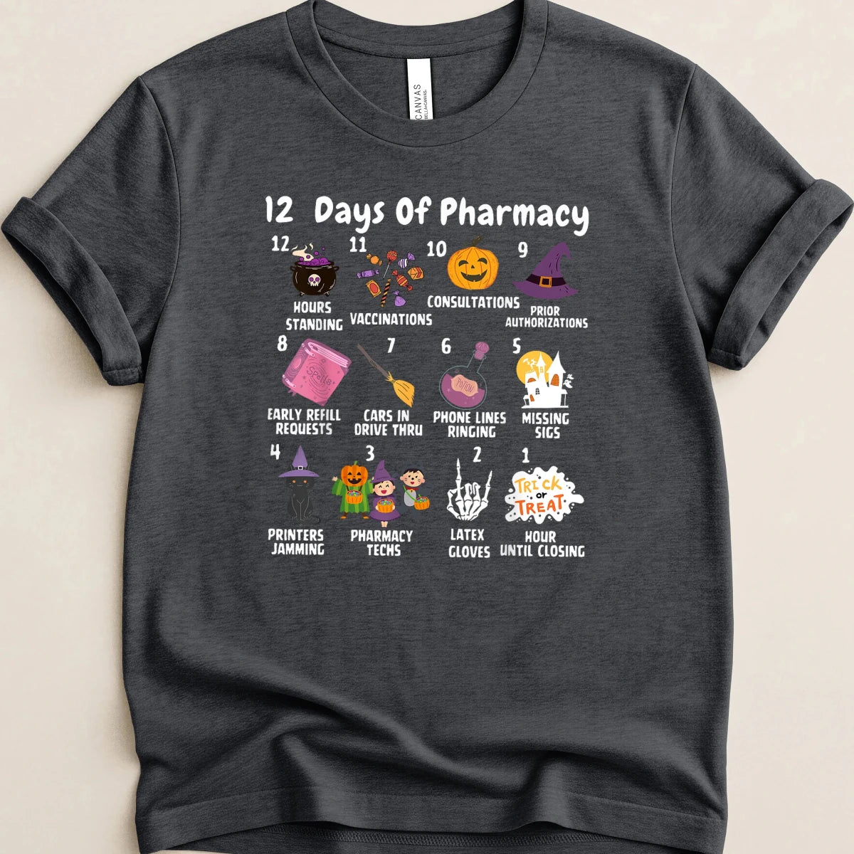 12 Days of Pharmacy Halloween Tee - Adverse Reactions