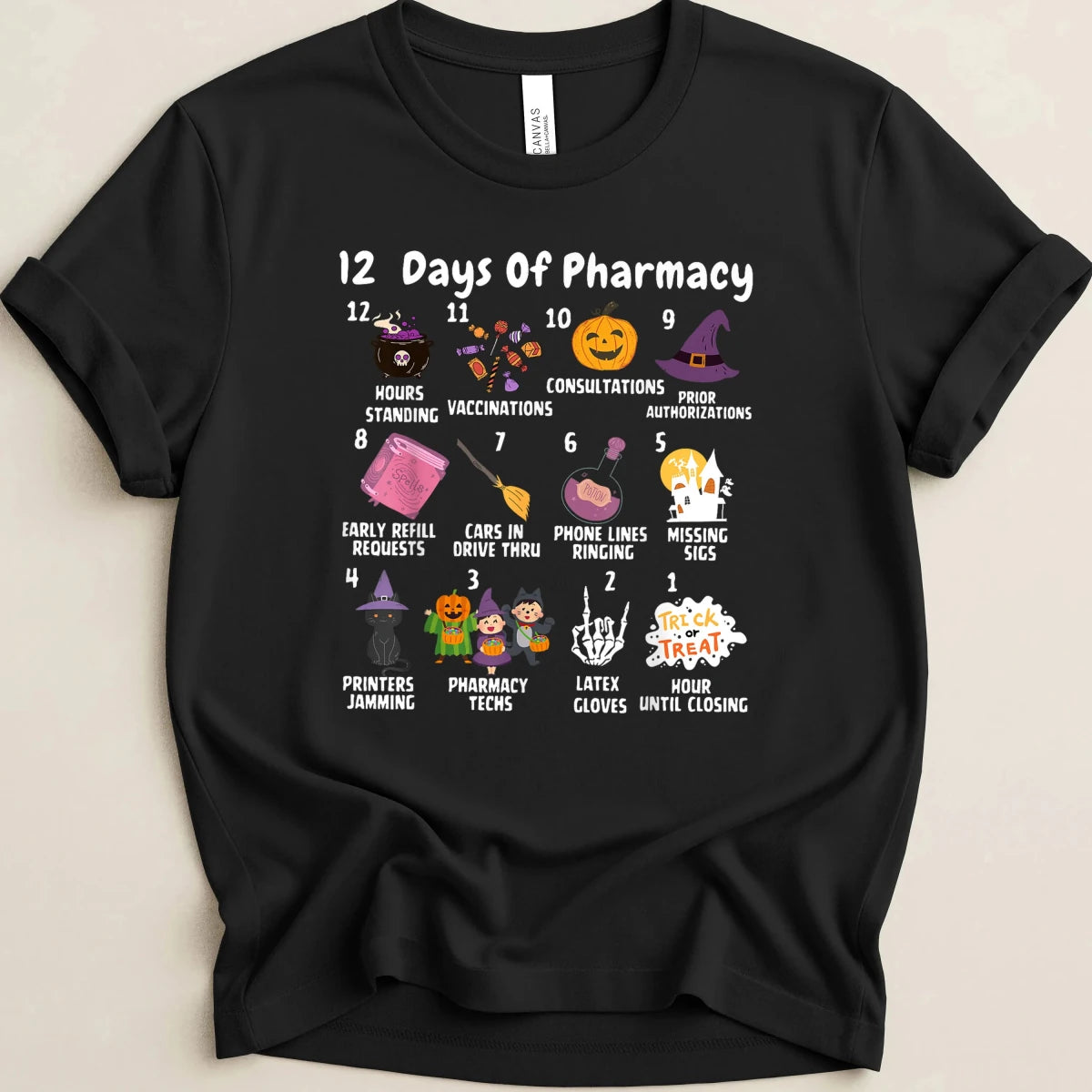 12 Days of Pharmacy Halloween Tee - Adverse Reactions