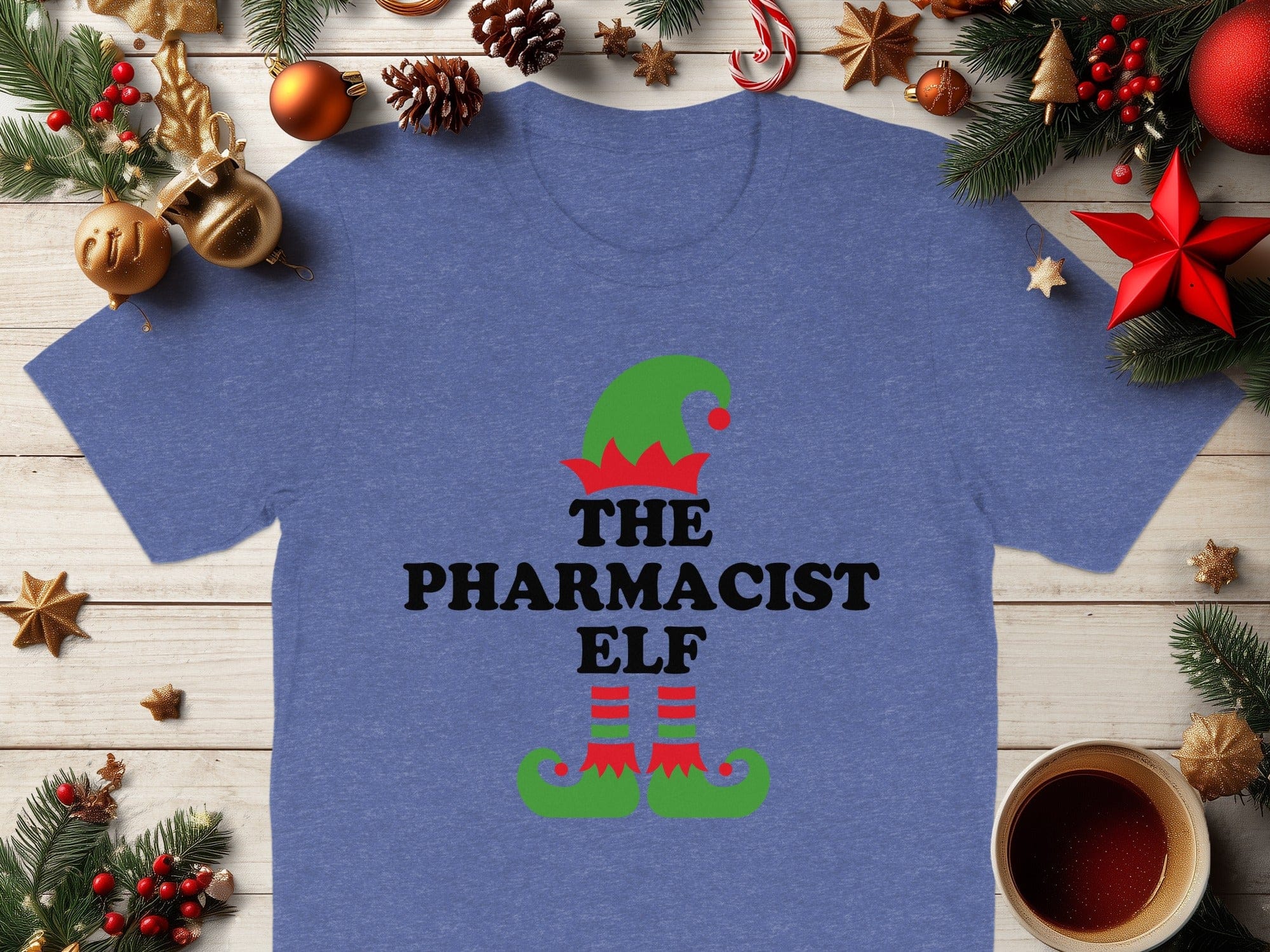 The Pharmacist Elf Humorous Holiday Themed Shirt
