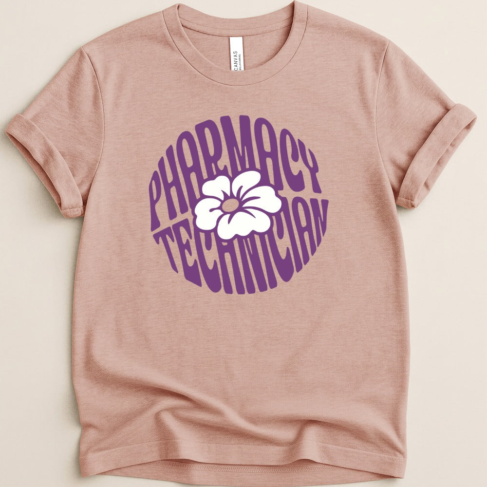 Pharmacy Technician Flower Tee