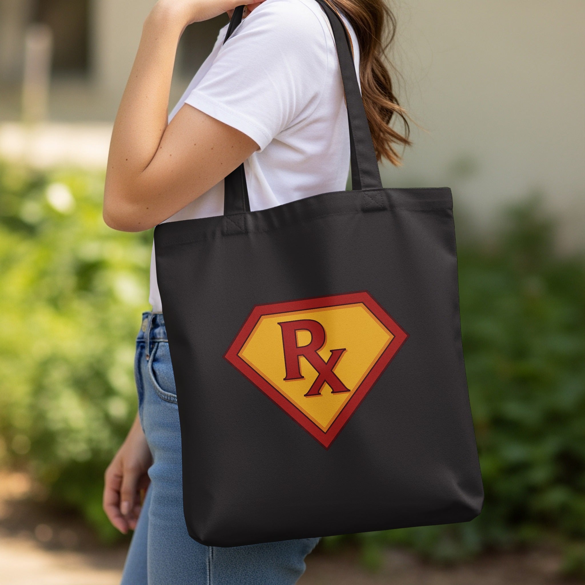 Superhero Symbol RX Black Tote Bag product