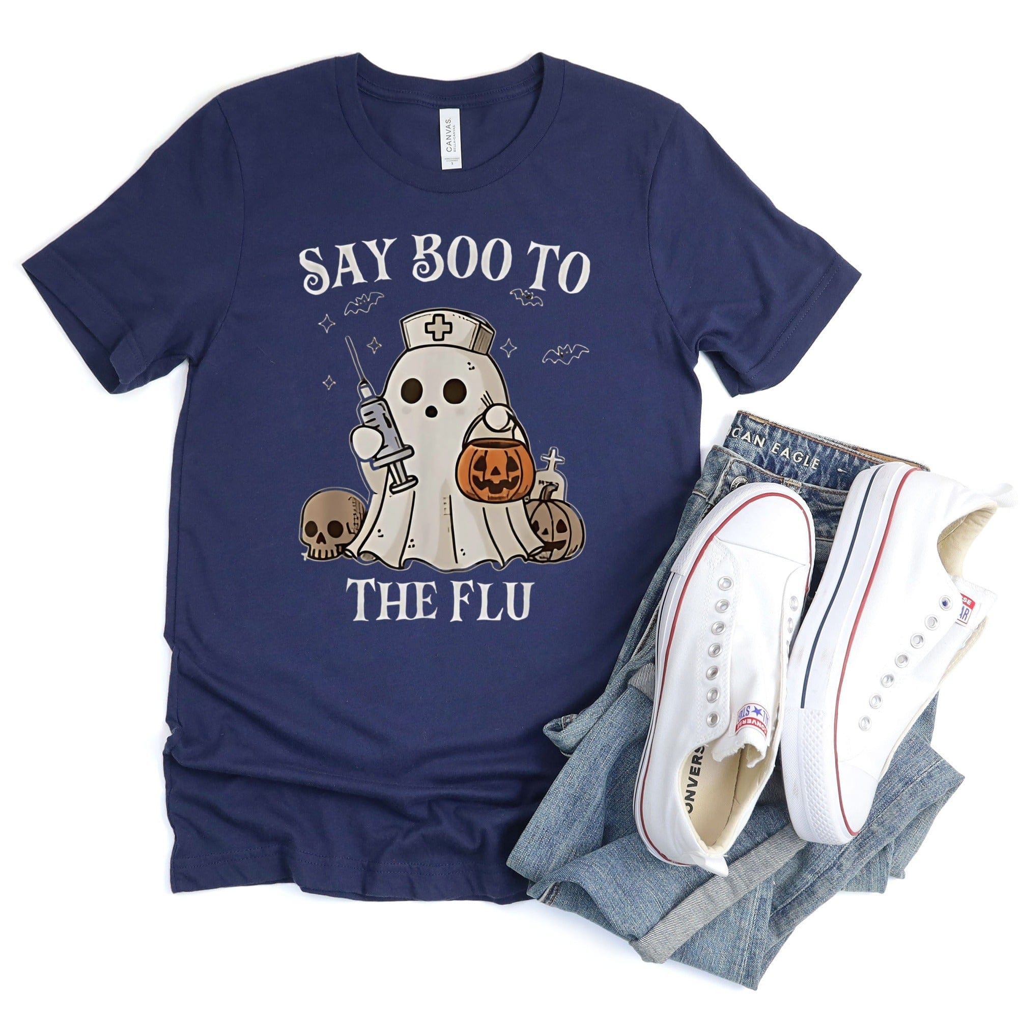Say Boo to the Flu Halloween Themed Shirt product