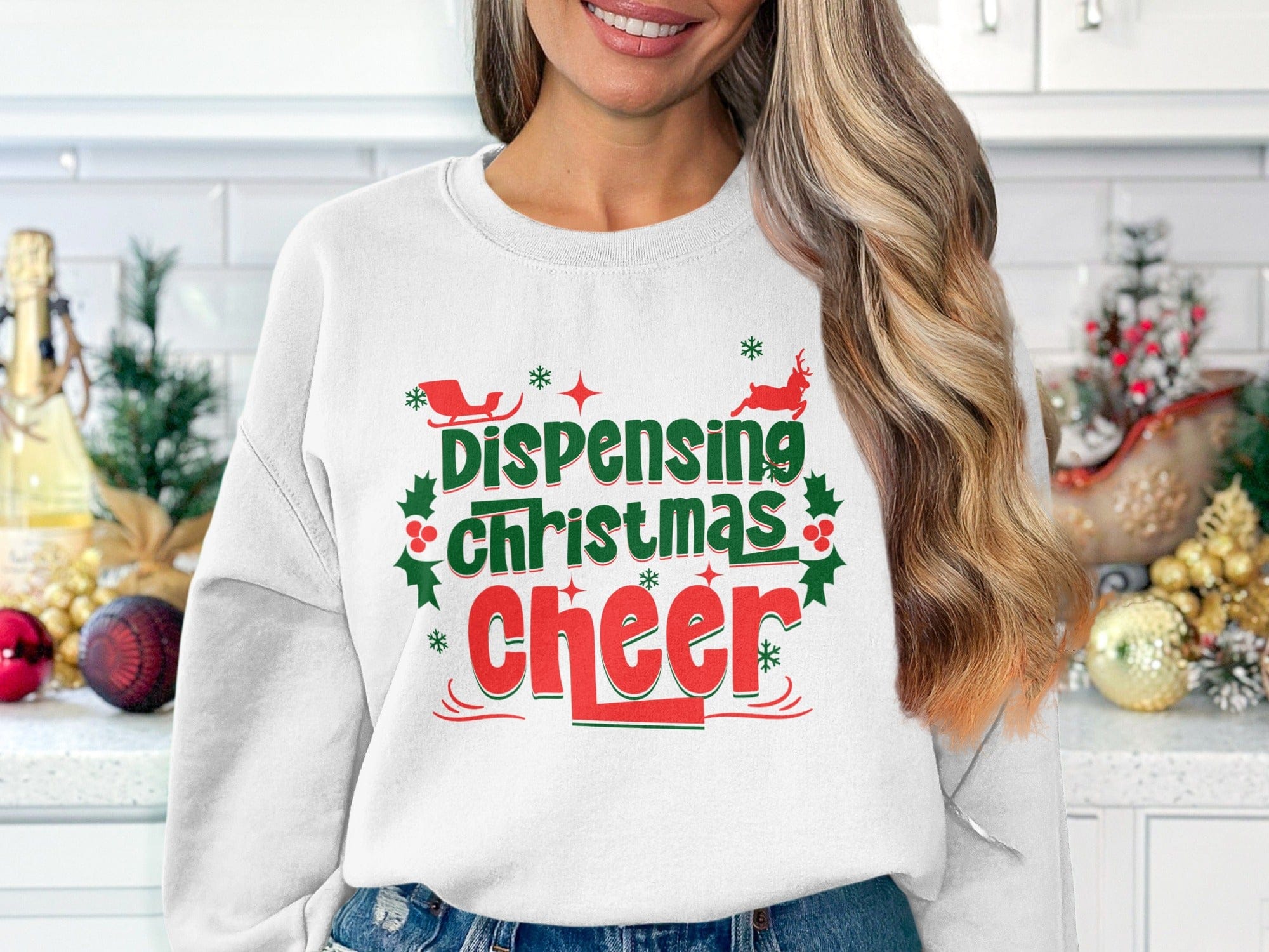 Dispensing Christmas Cheer Sweatshirt Festive Holiday