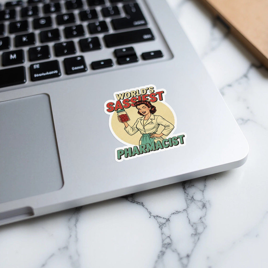 World's Sassiest Pharmacist Laptop Sticker