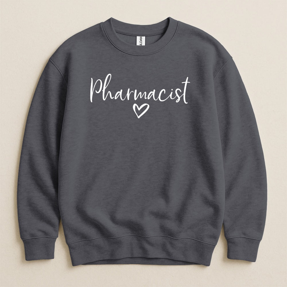 Pharmacist Heart Script Sweatshirt & Hoodie