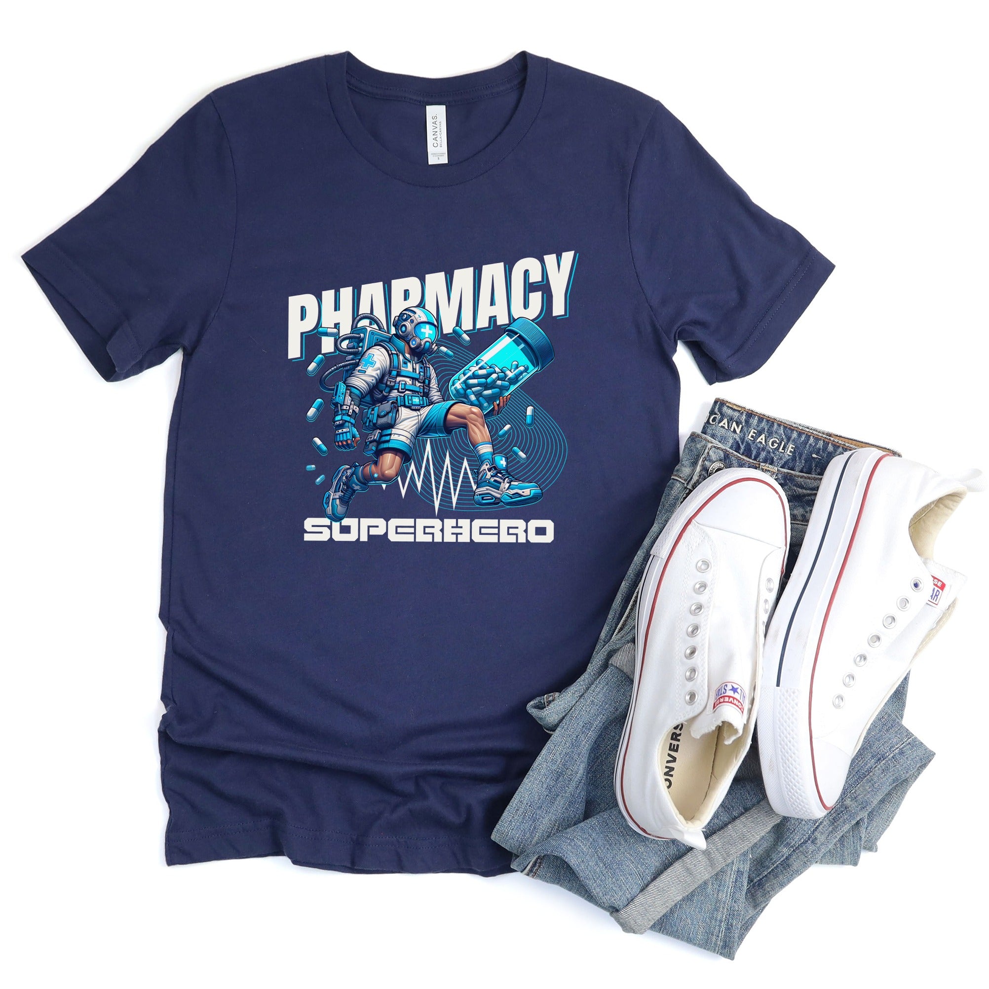 Pharmacy Superhero Graphic T-shirt