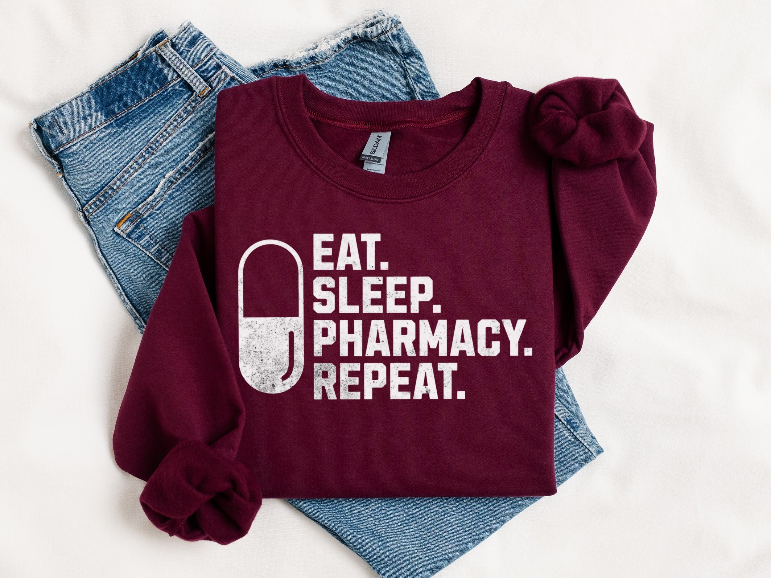 Eat Sleep Pharmacy Repeat Long Sleeve Shirt