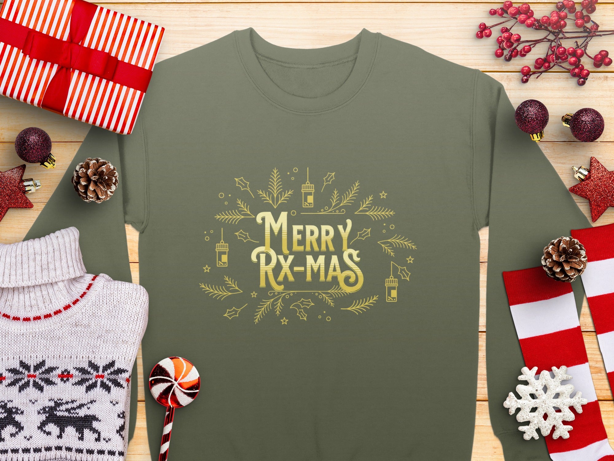 Merry Rx-Mas Novelty Holiday Sweatshirt Product