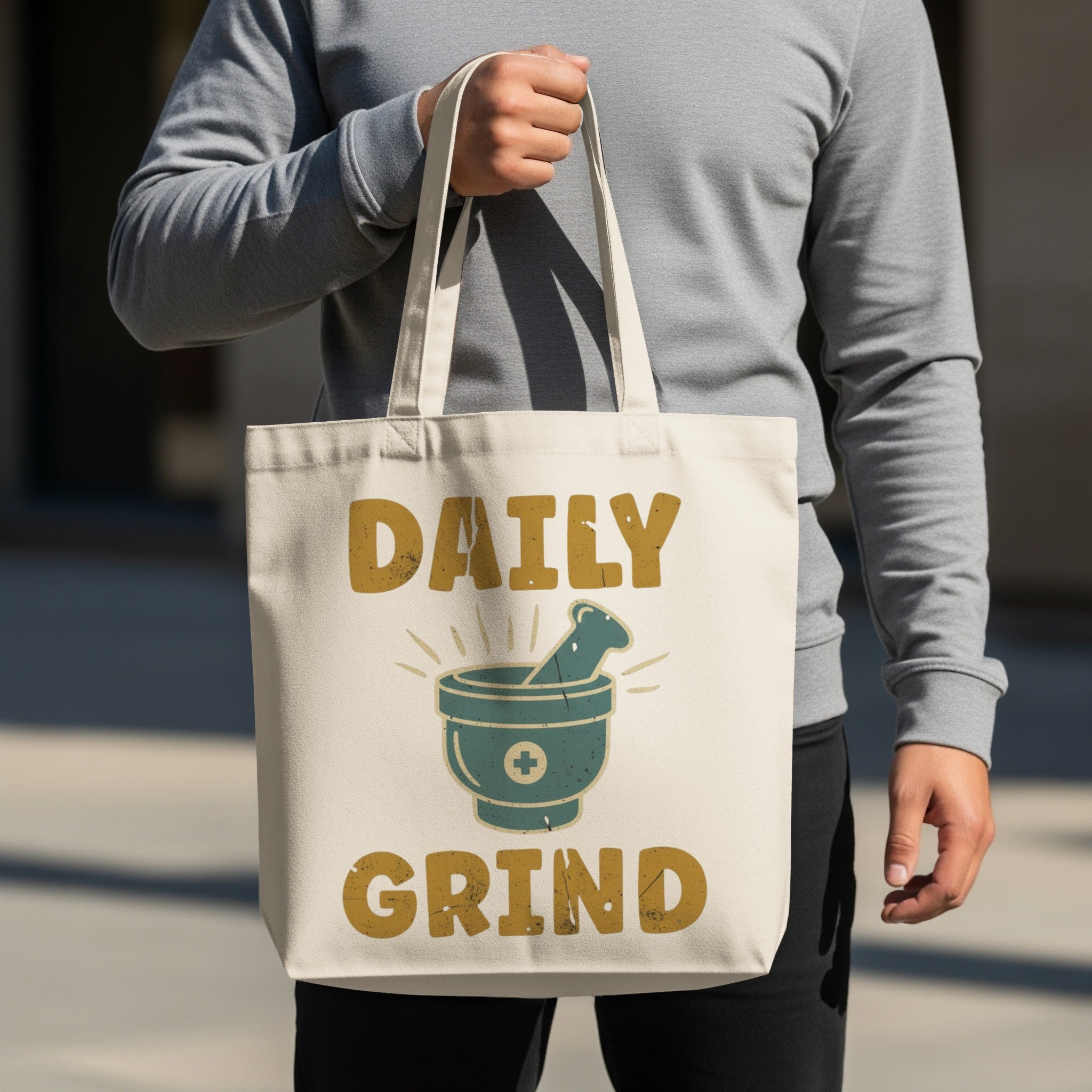 Daily Grind Graphic Design Tote Bag product type