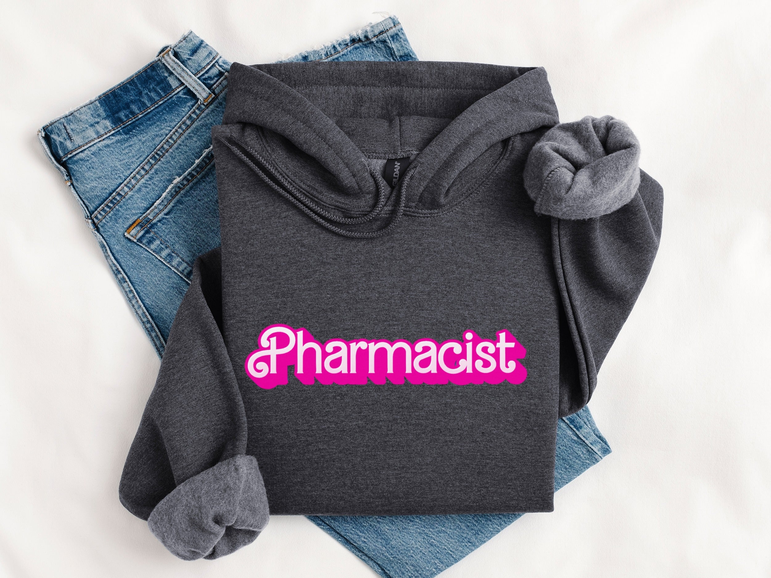 Pharmacist Hoodie with Rolled Sleeve Style