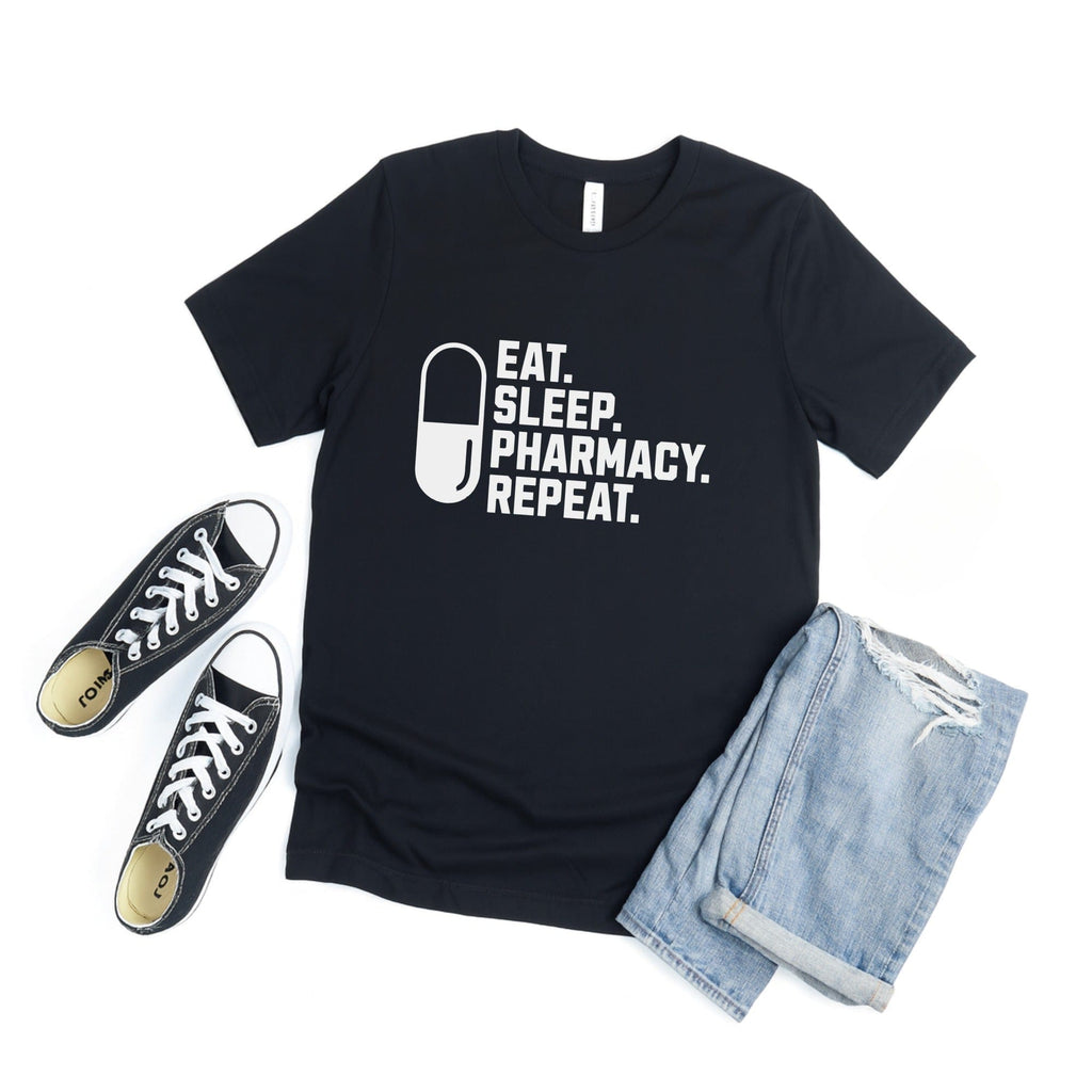Eat Sleep Pharmacy Repeat Graphic Tee