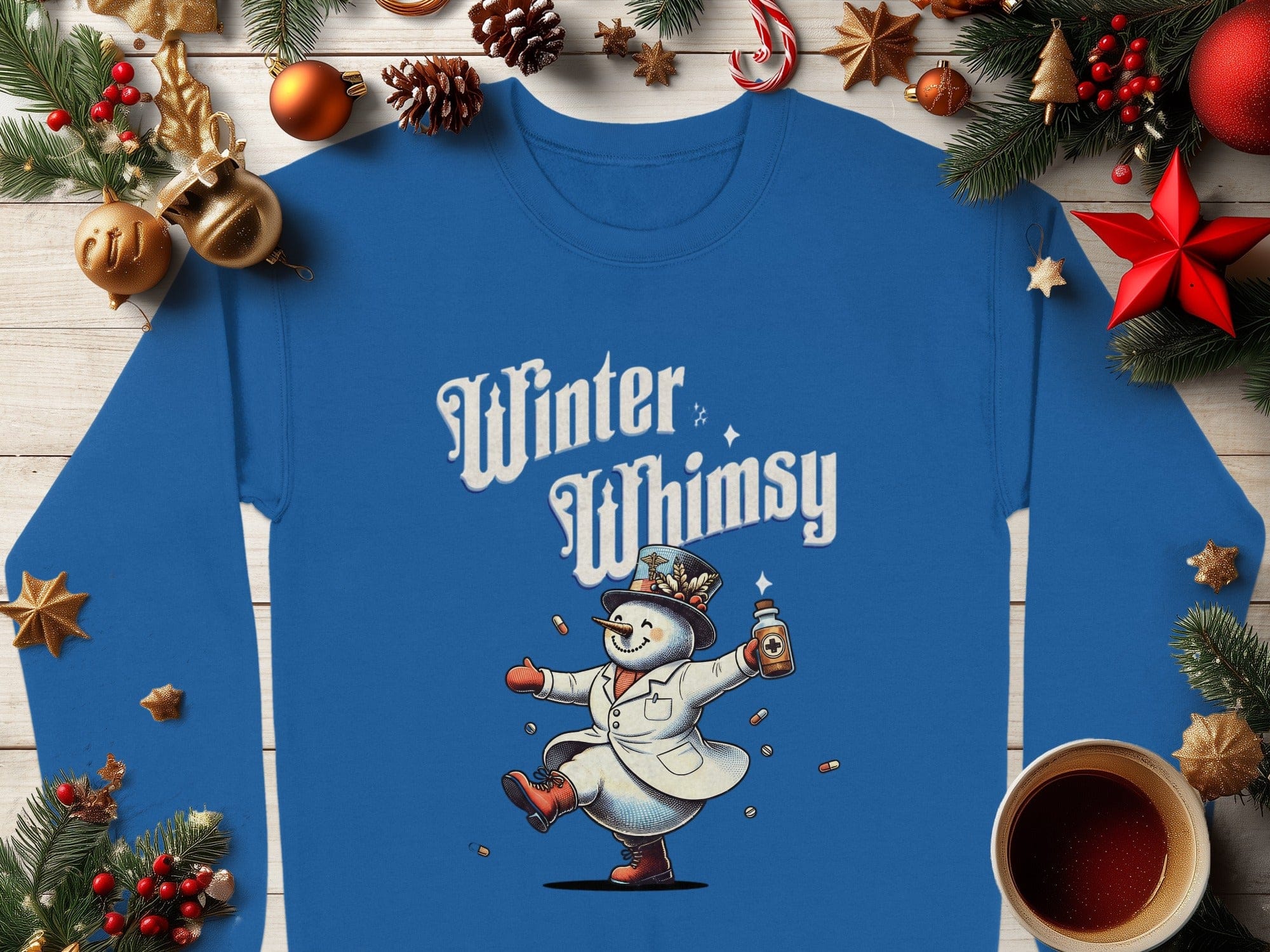 Winter Whimsy Snowman Long-Sleeve T-Shirt