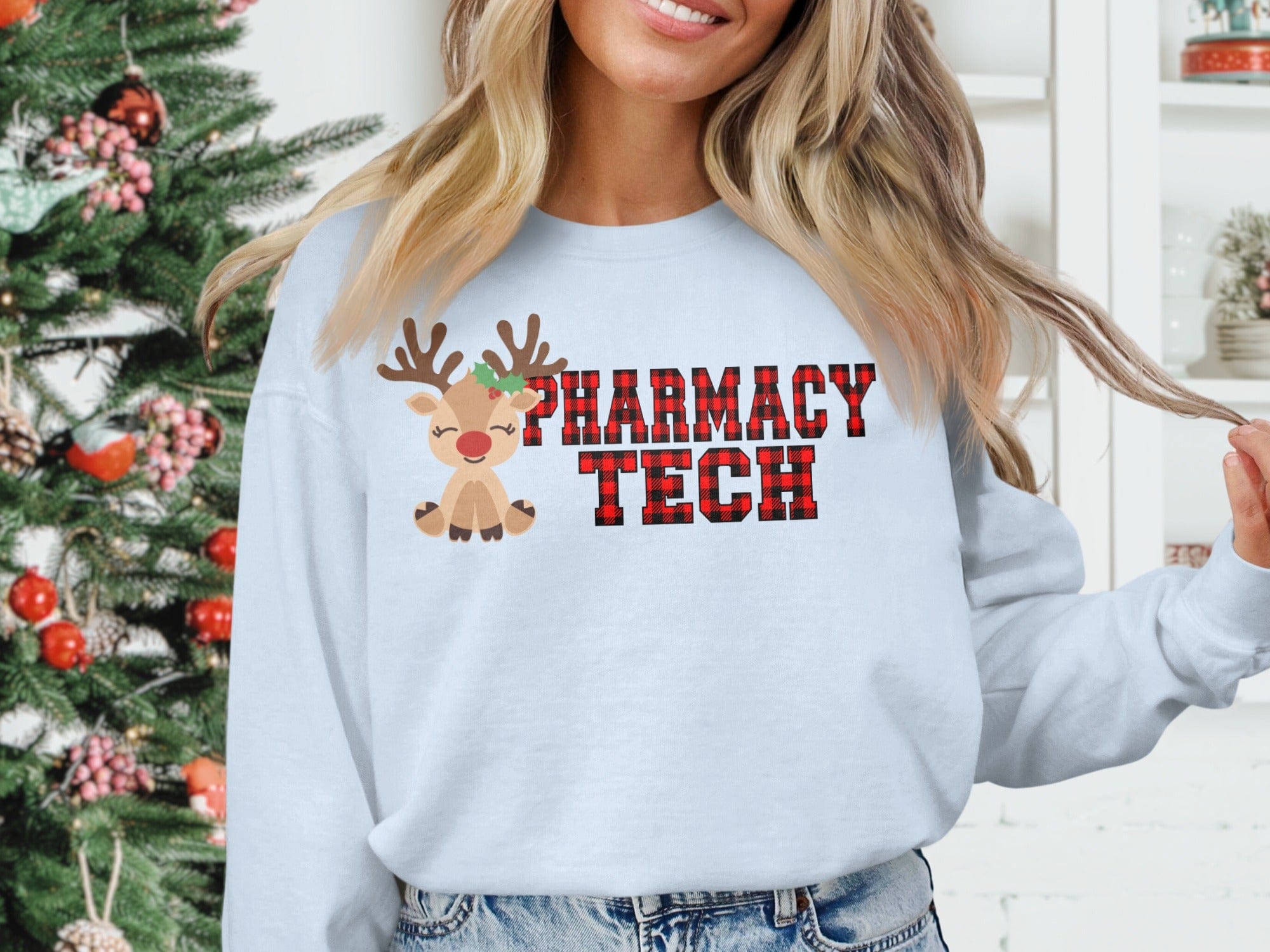 Pharmacy Tech Christmas Reindeer Sweatshirt product
