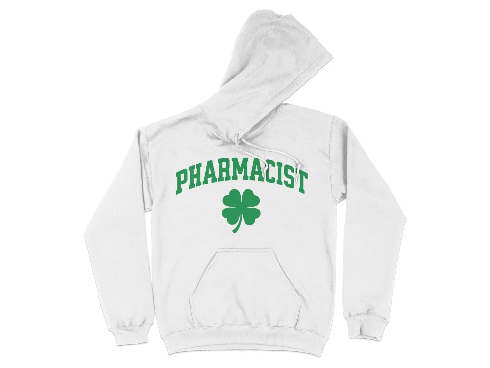 Pharmacist Shamrock (Green Text) Sweatshirt & Hoodie