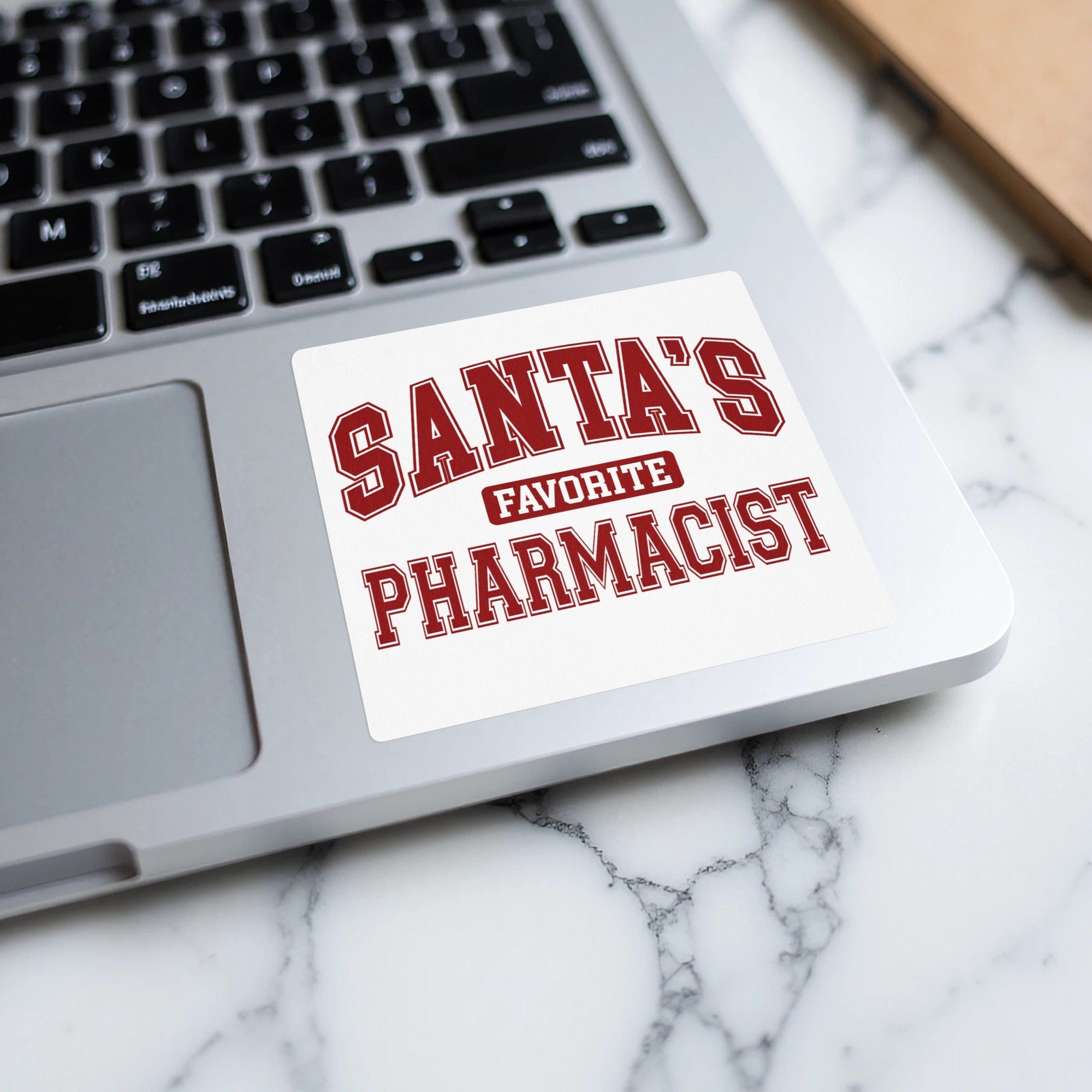 Santa's Favorite Pharmacist Sticker Laptop Decal
