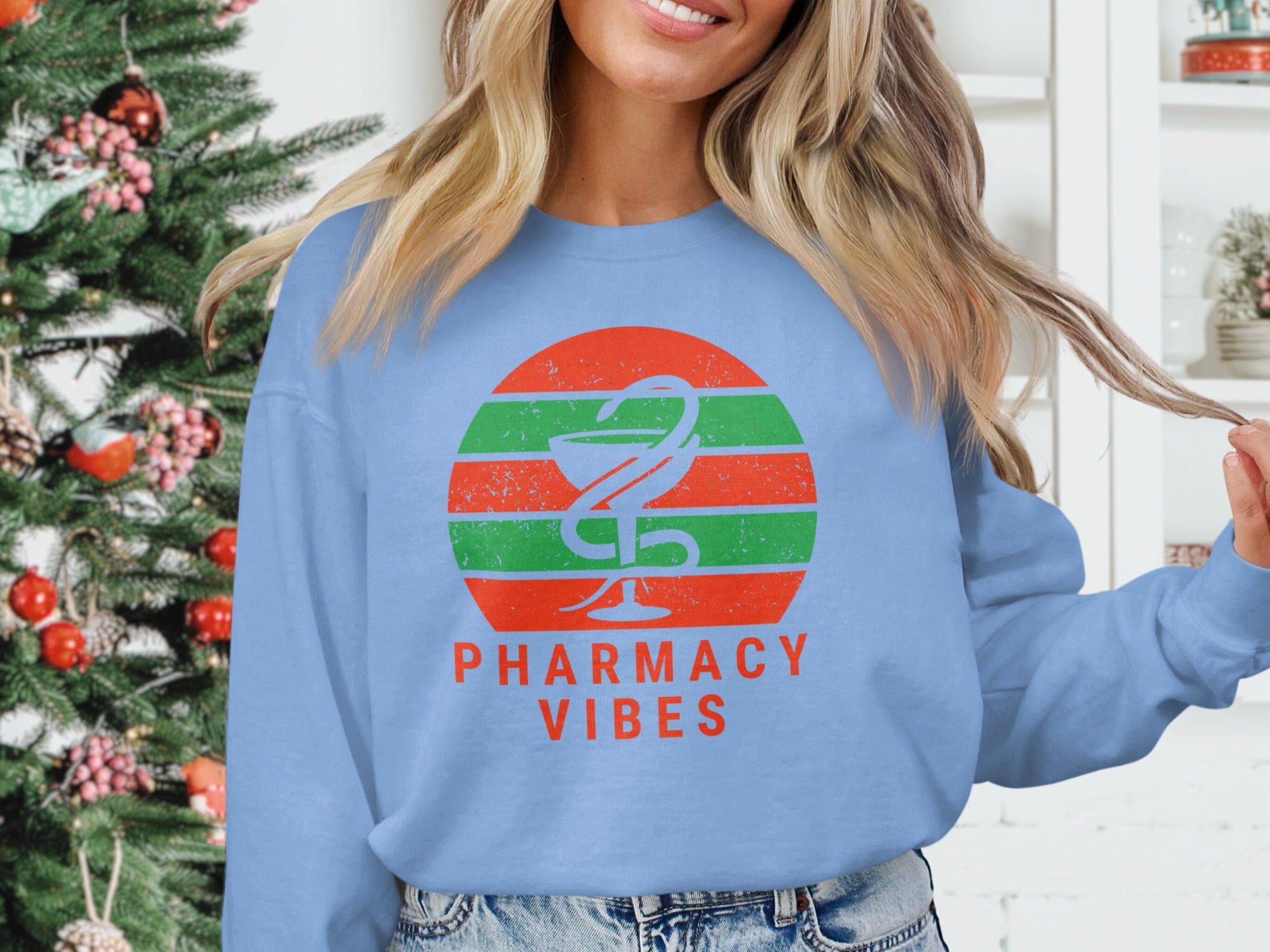 Pharmacy Vibes Graphic Sweatshirt Perfect Holiday Product