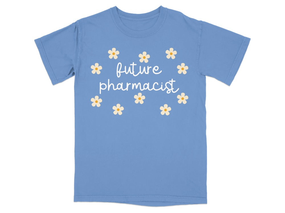 Future Pharmacist Floral Script Tee