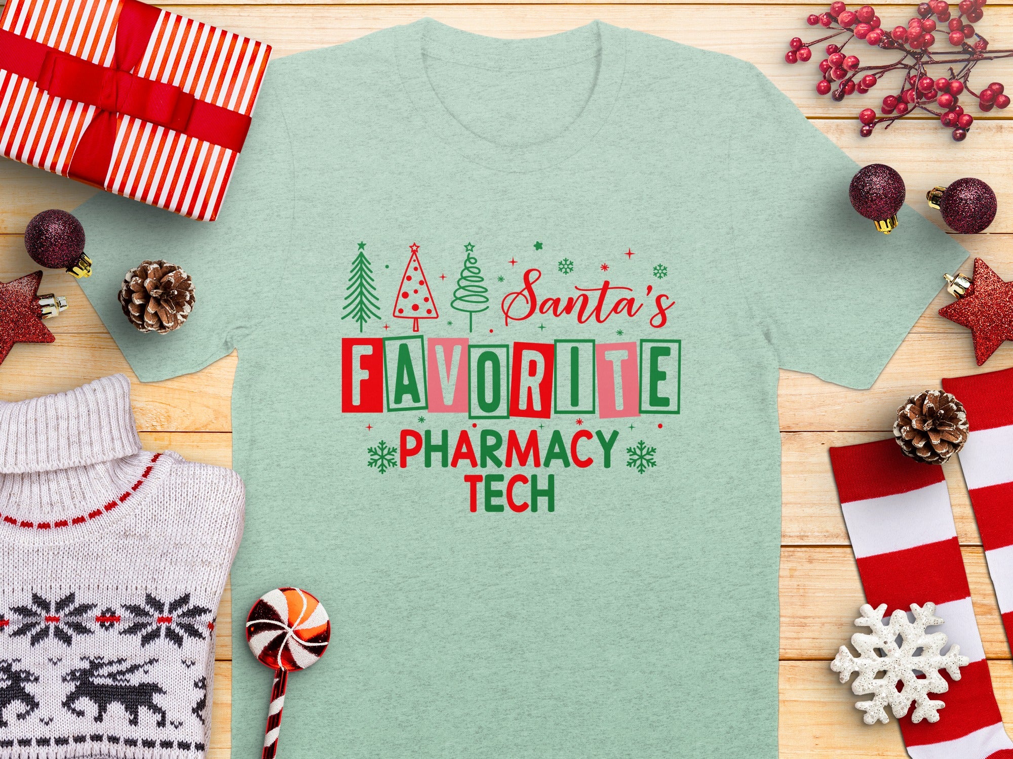 Santa's Favorite Pharmacy Tech T-shirt product