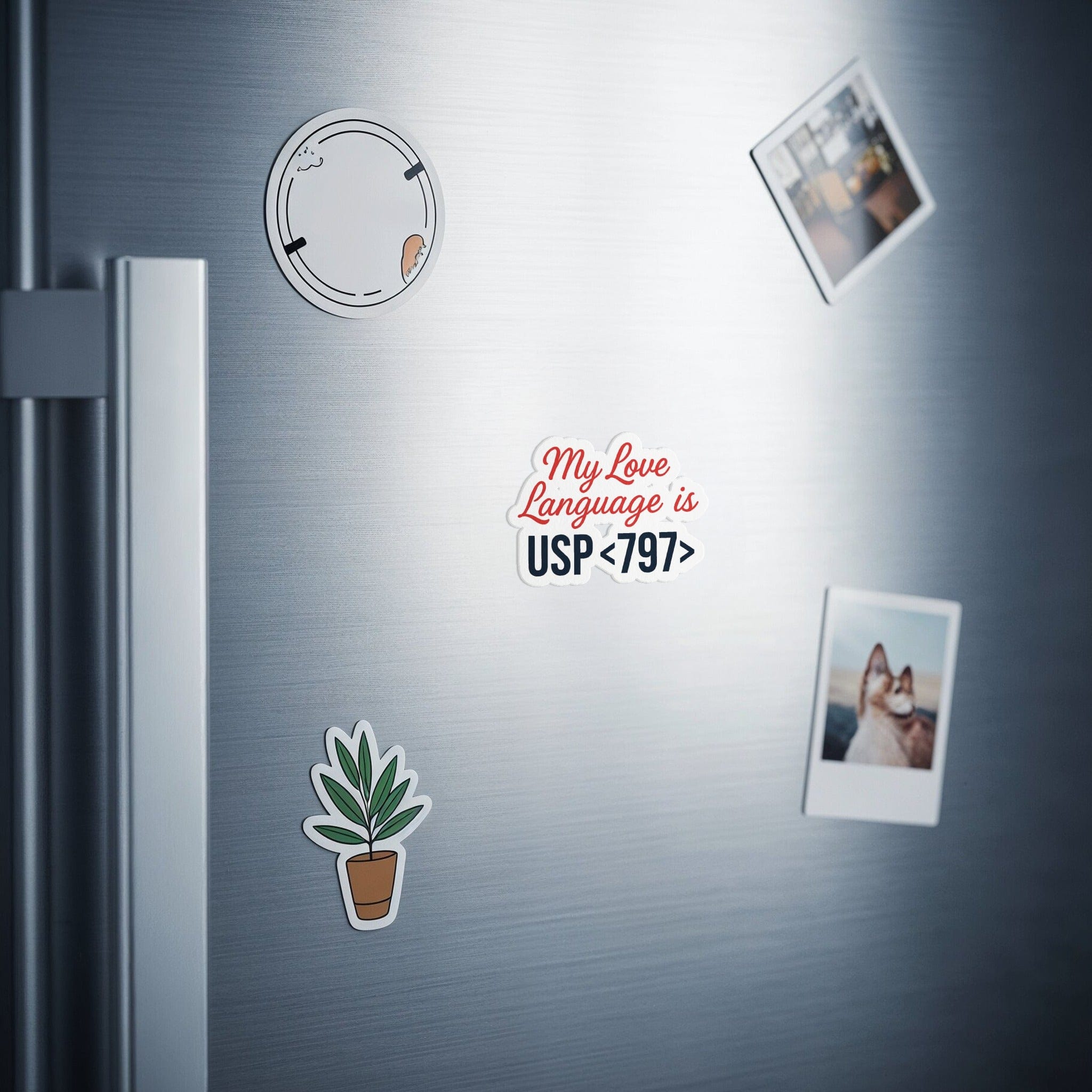 My Love Language Is USP Refrigerator Magnet product